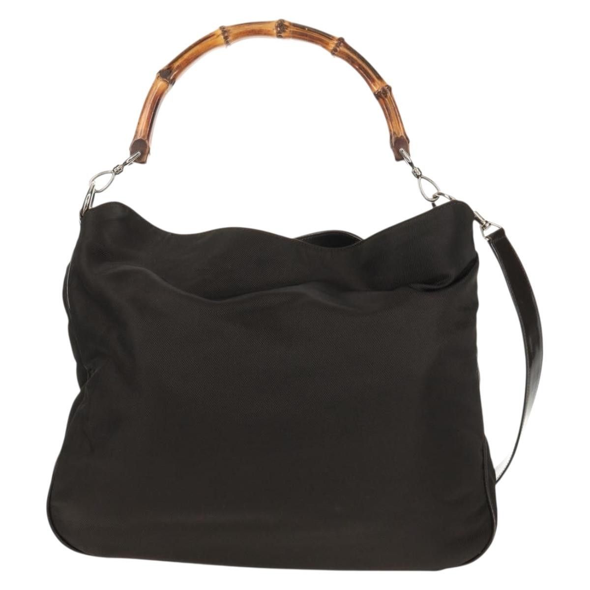 Gucci Gucci Vintage Bamboo Shoulder Bag Nylon Size ONE SIZE - 17 Thumbnail