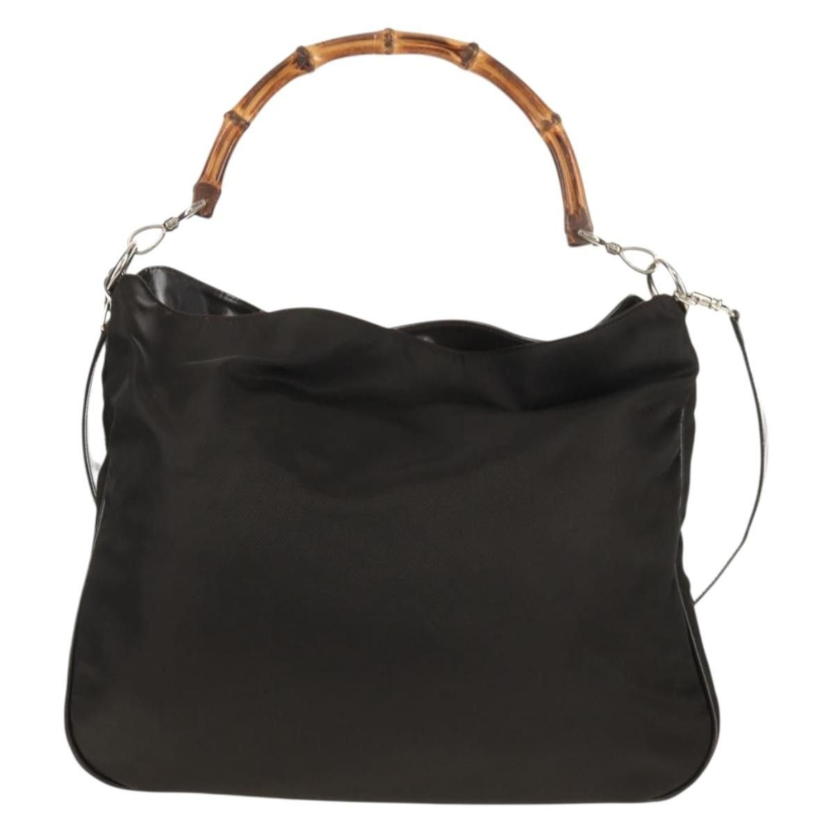Gucci Gucci Vintage Bamboo Shoulder Bag Nylon Size ONE SIZE - 2 Thumbnail
