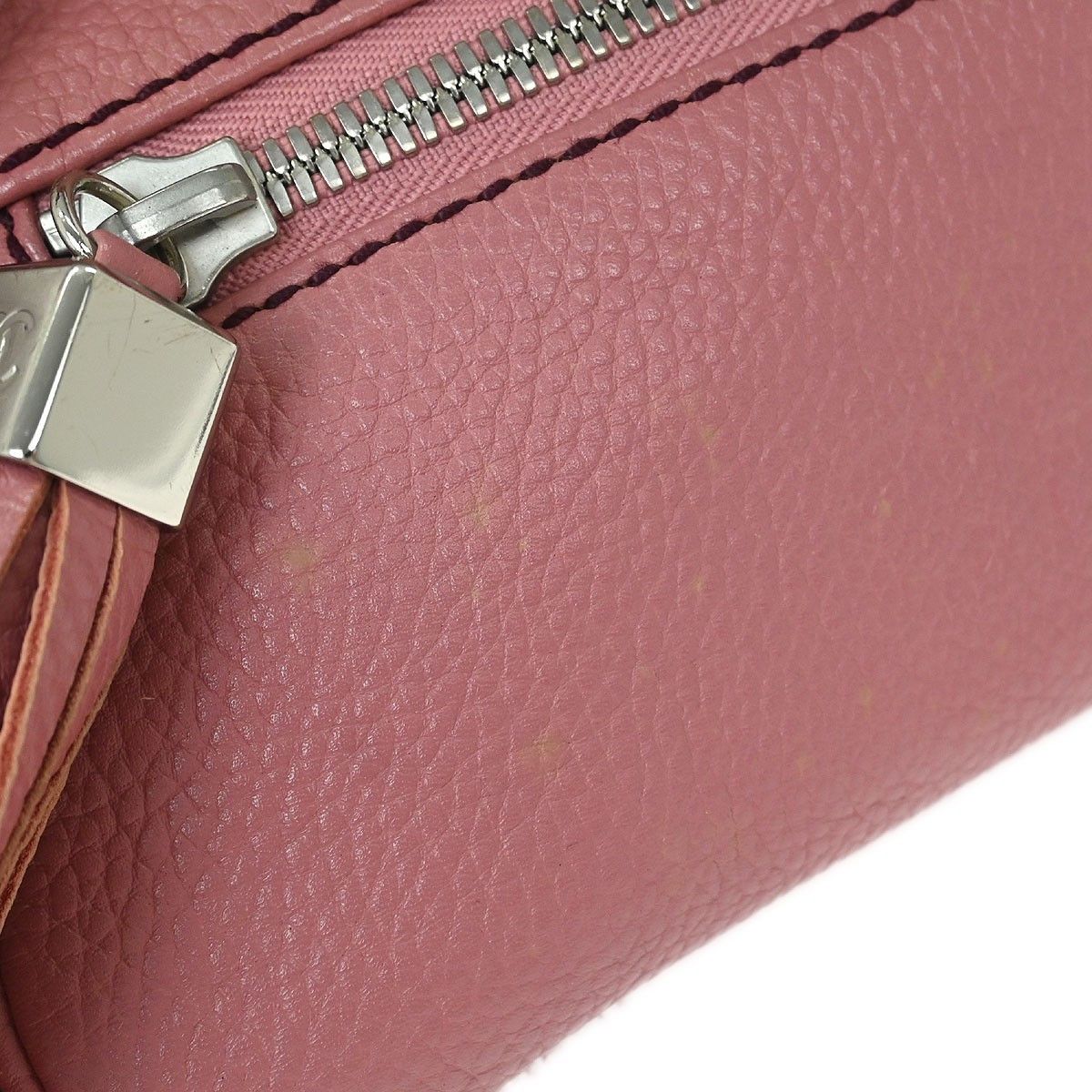 Chanel Chanel Lax Front Zip Bag Pebbled Leather Size ONE SIZE - 10 Thumbnail