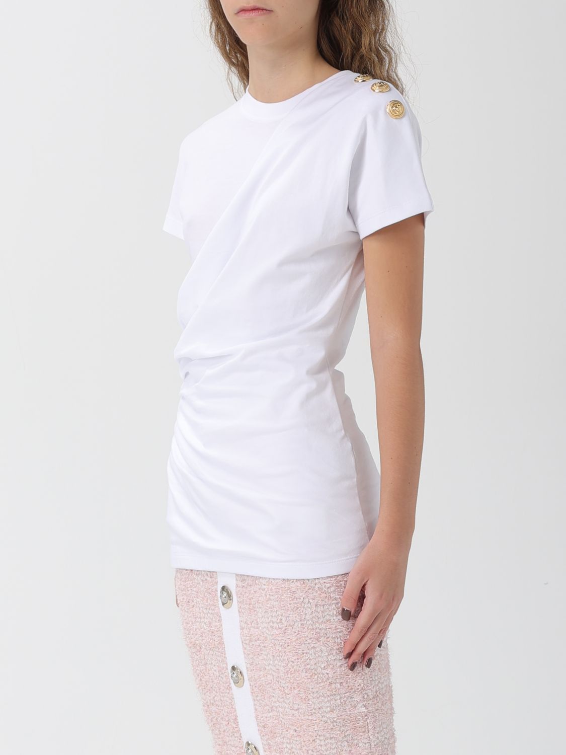 Balmain Balmain T-Shirt Woman White Size S / US 4 / IT 40 - 4 Thumbnail