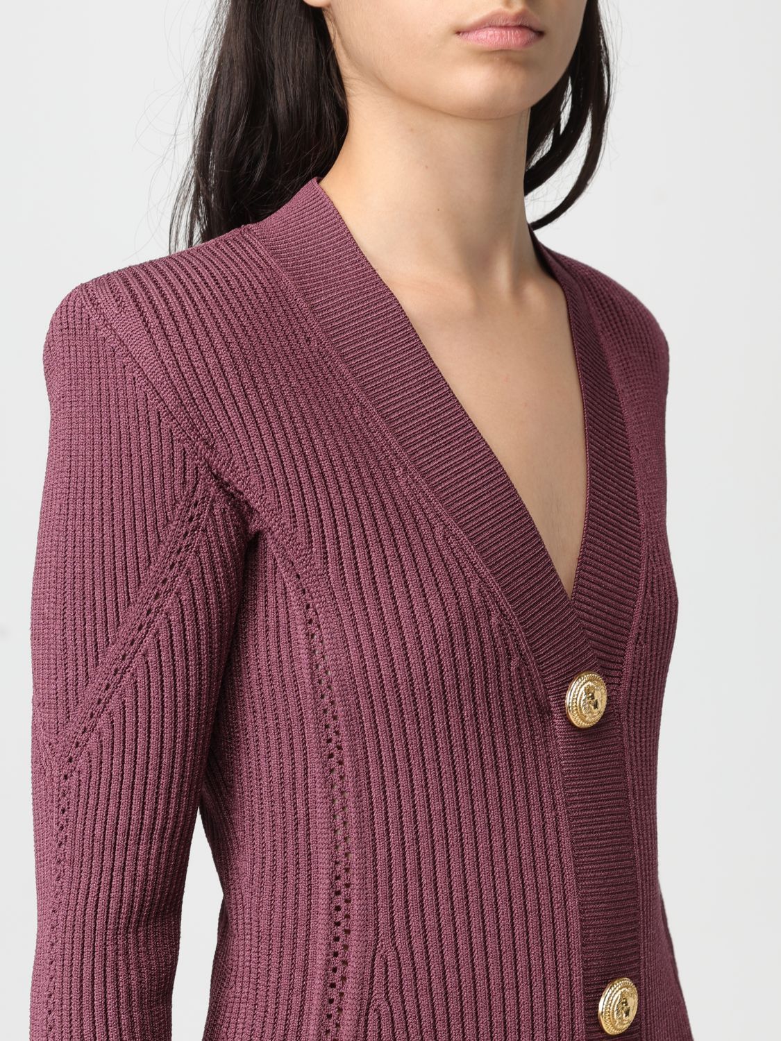 Balmain Balmain Dress Woman Violet Size XS / US 0-2 / IT 36-38 - 3 Thumbnail