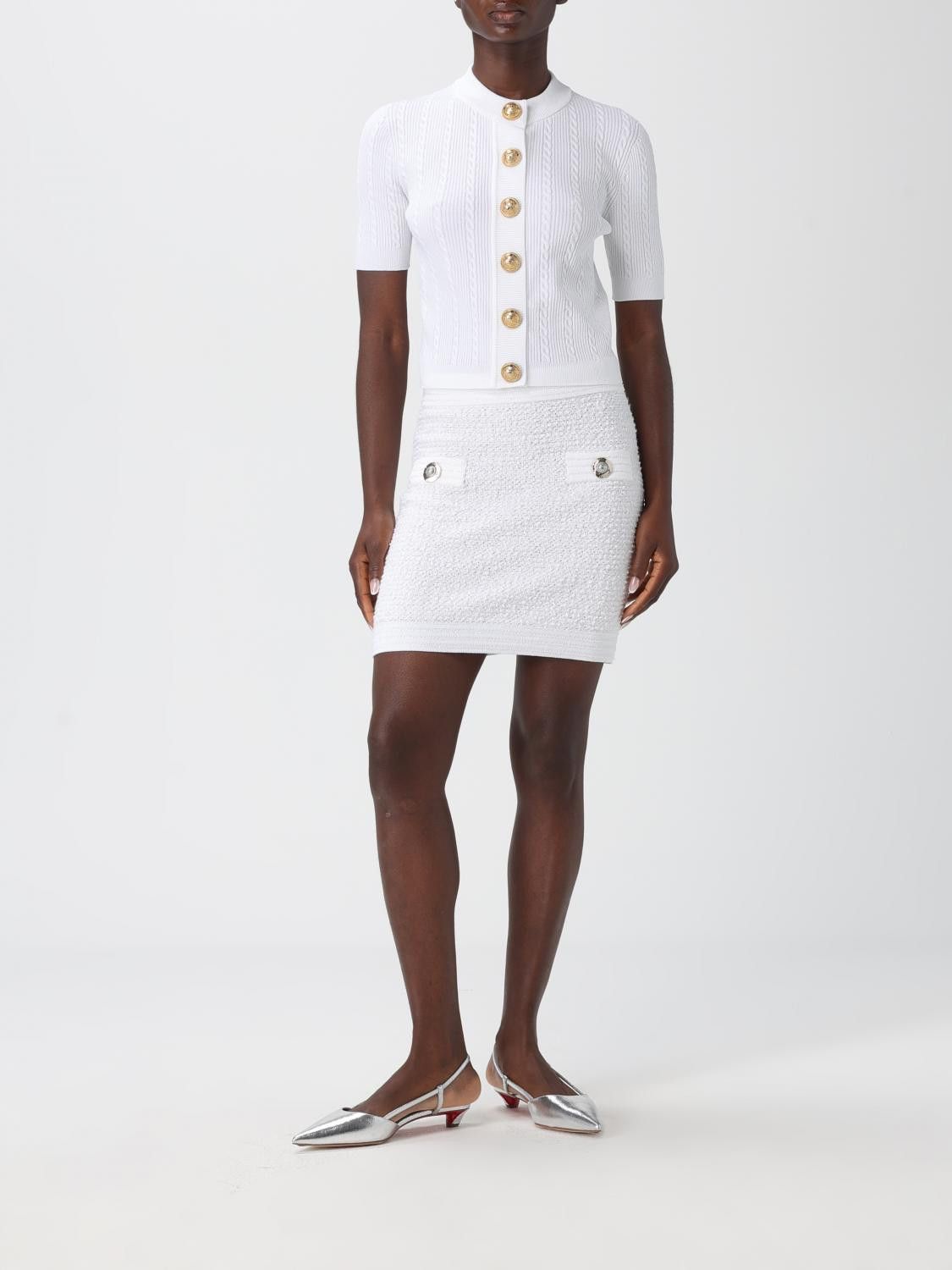 Balmain Balmain Skirt Woman White Size 27" / US 4 / IT 40 - 2 Thumbnail