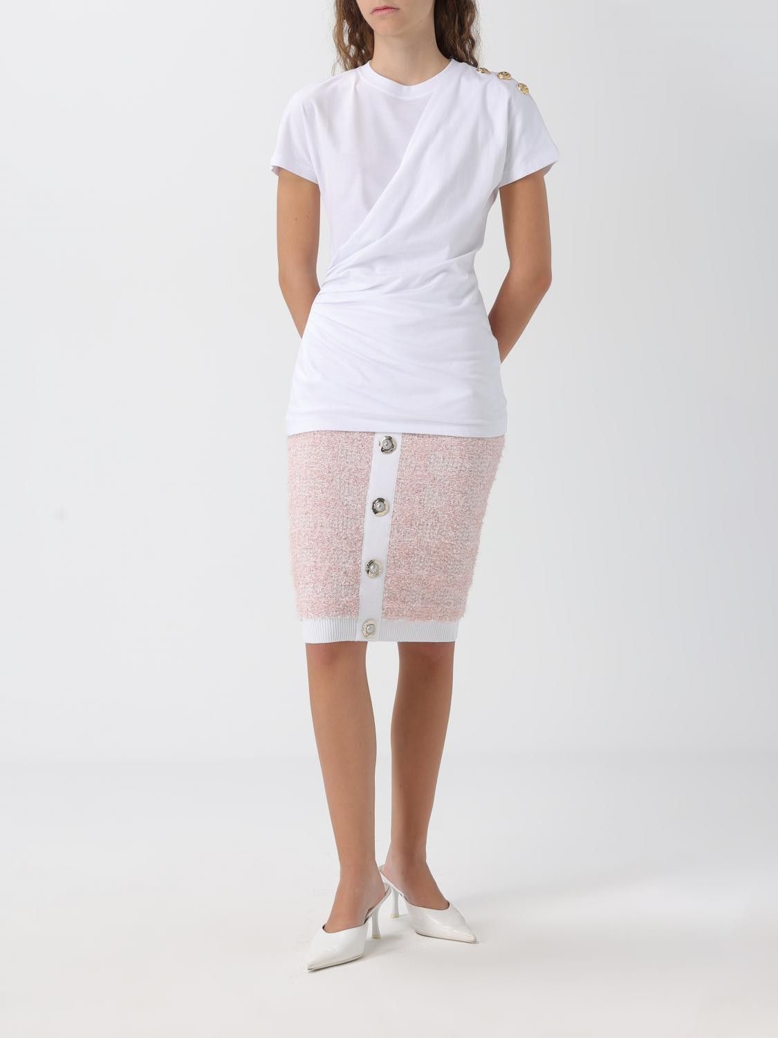 Balmain Balmain Skirt Woman Pink Size 27" / US 4 / IT 40 - 2 Thumbnail