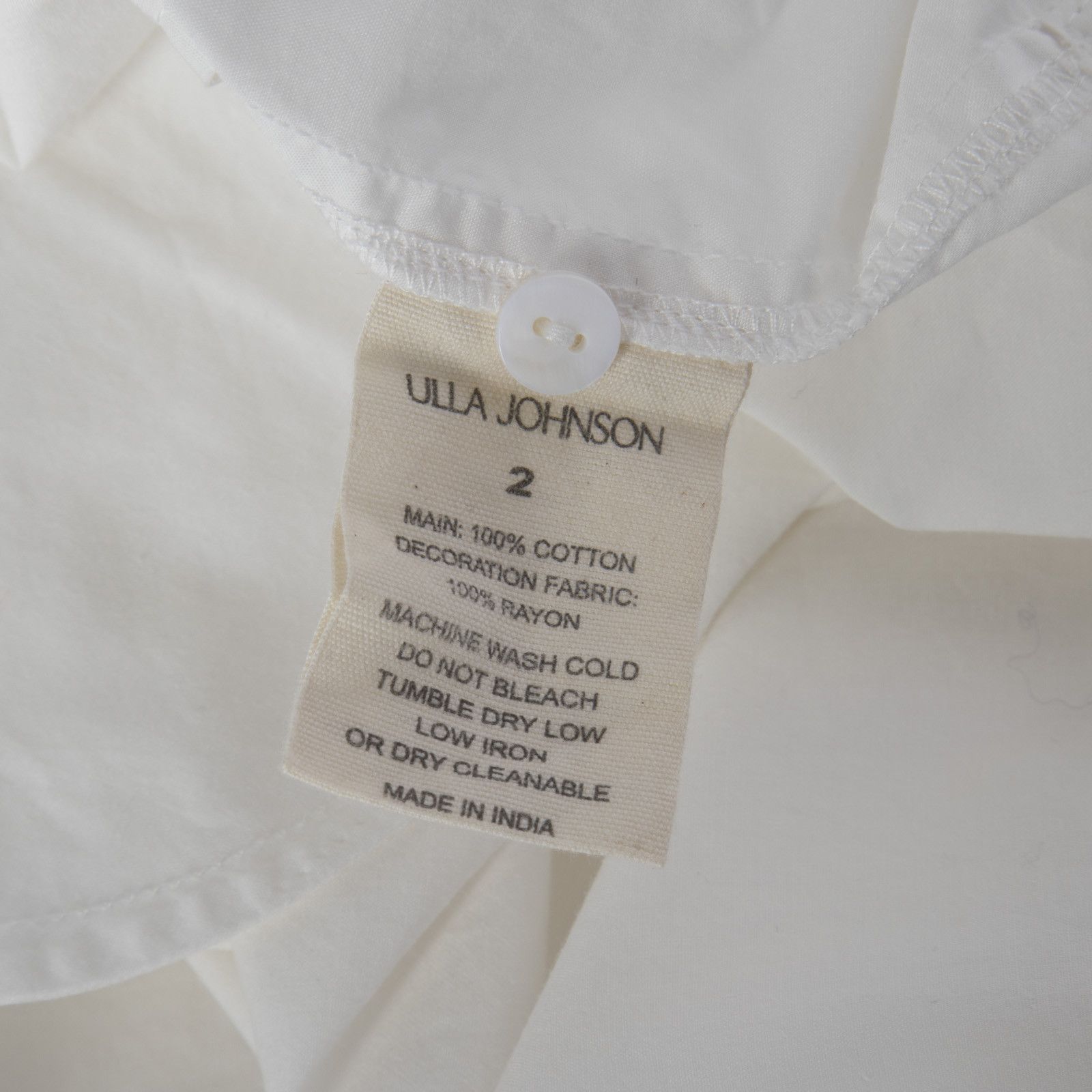 Ulla Johnson White Diyana Tunic Dress Size XS / US 0-2 / IT 36-38 - 5 Thumbnail