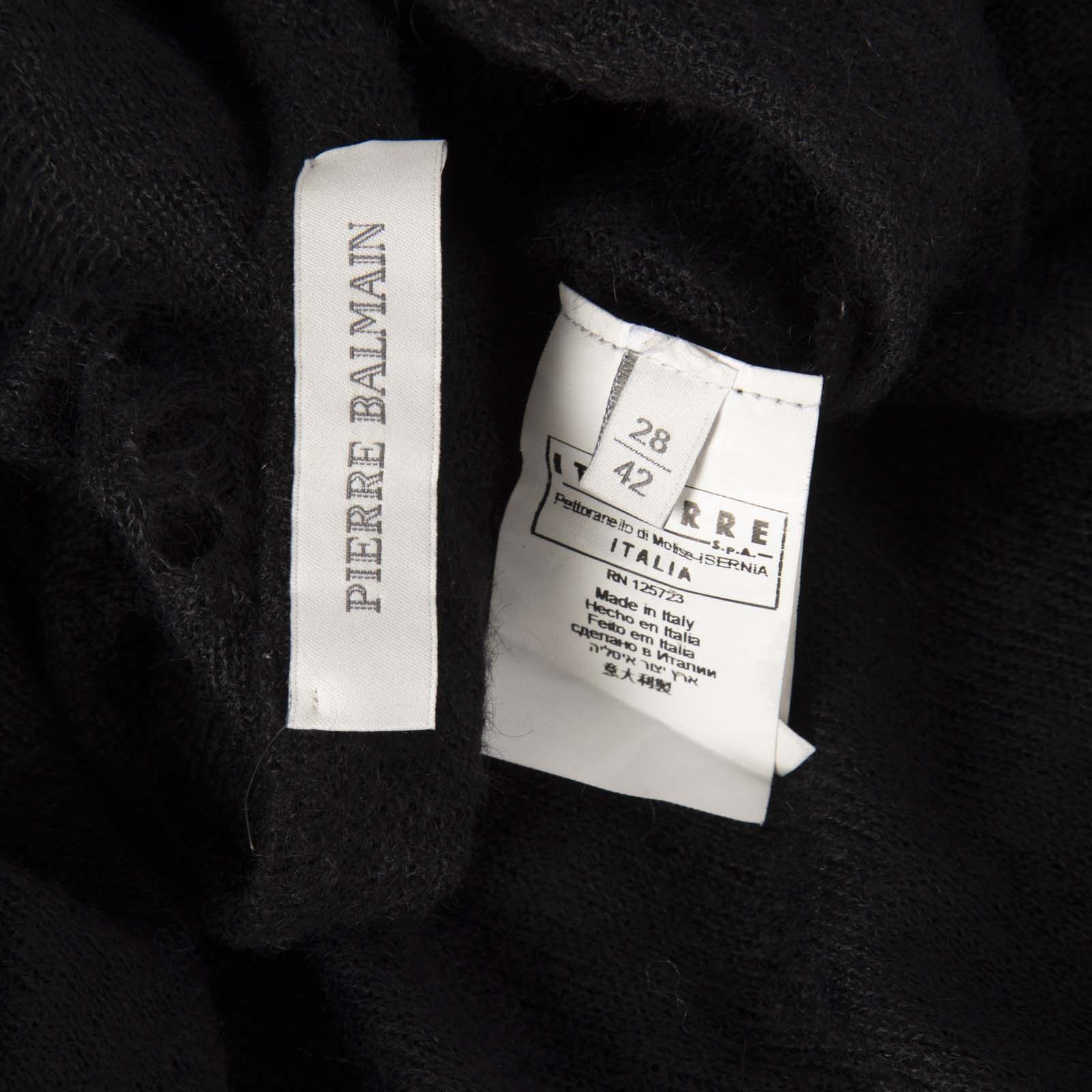 Pierre Balmain Black Distressed Sheer Jumper Size M / US 6-8 / IT 42-44 - 5 Thumbnail