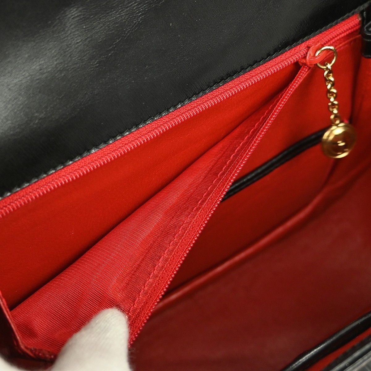 Gucci Gucci Vintage Convertible Bamboo Top Handle Bag Leather Size ONE SIZE - 7 Thumbnail