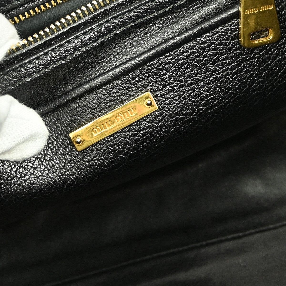 Miu Miu Miu Miu Biker Convertible Tote Denim with Leather Size ONE SIZE - 4 Thumbnail