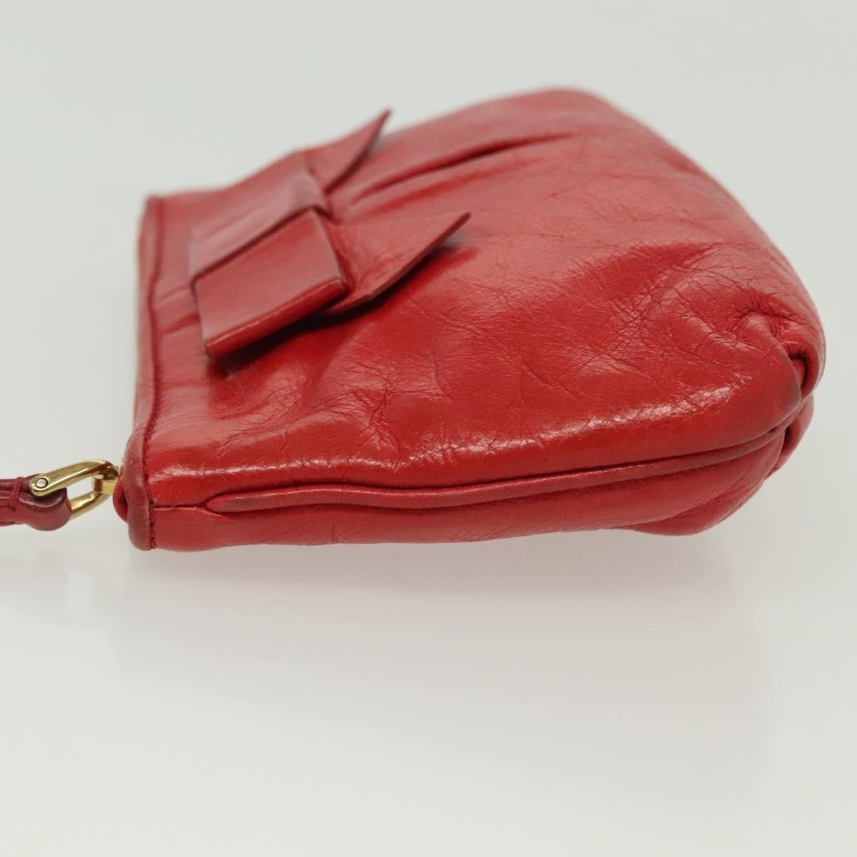 Miu Miu Miu Miu Zip Wristlet Pouch Leather Size ONE SIZE - 4 Thumbnail
