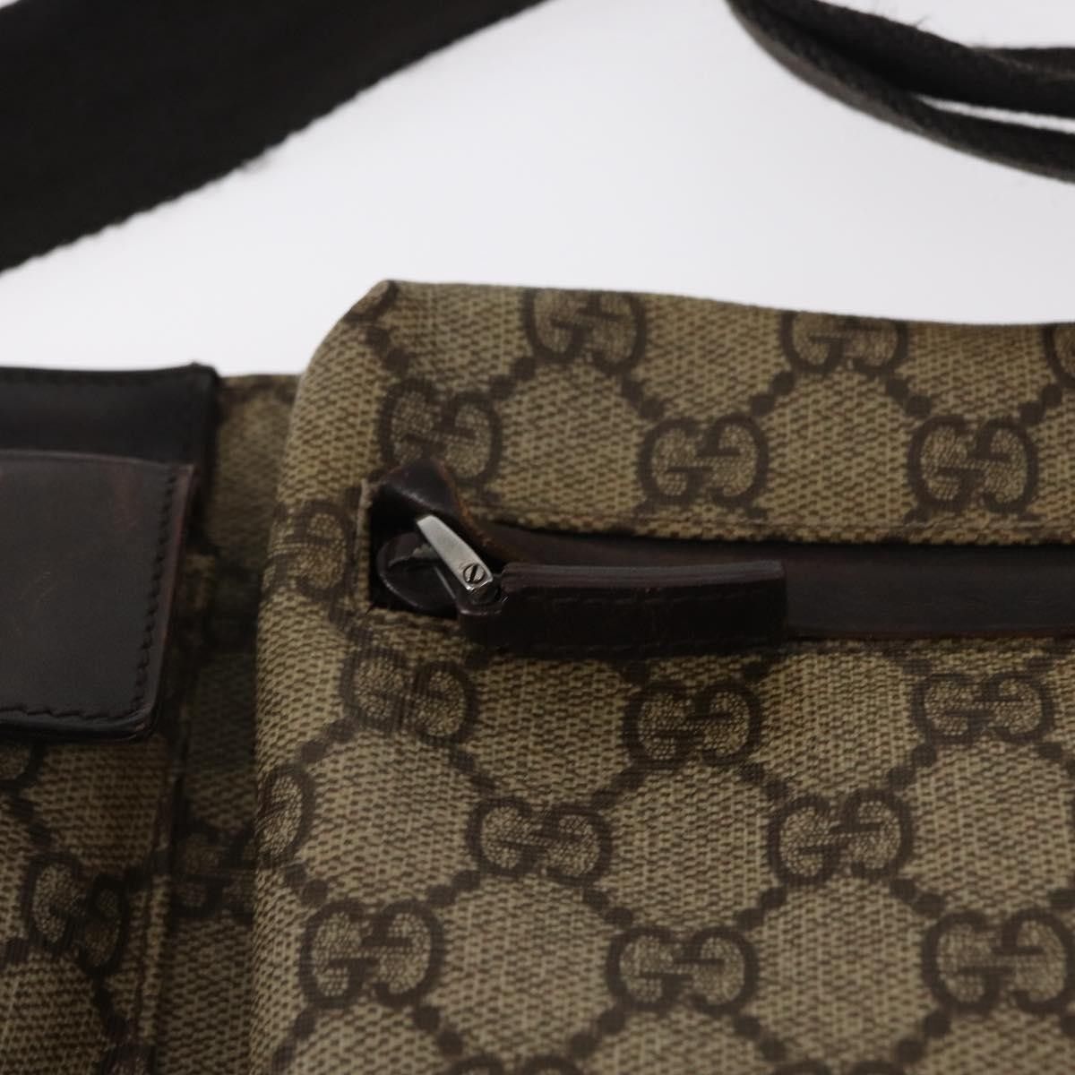Gucci Gucci Vintage Double Belt Bag GG Canvas with Leather Size ONE SIZE - 18 Thumbnail