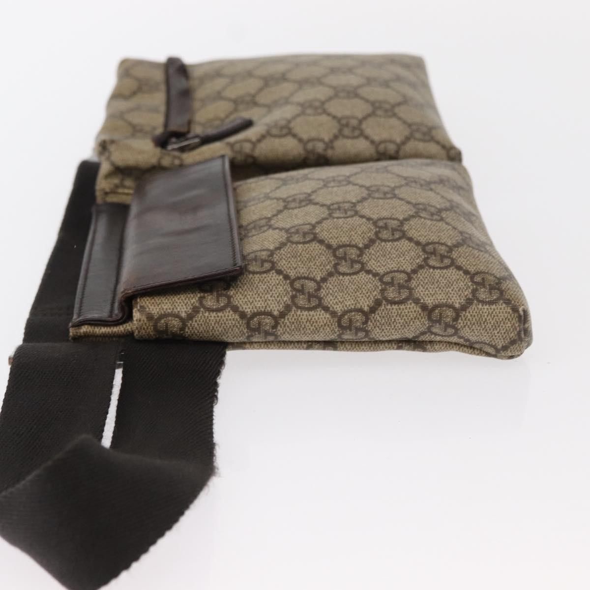 Gucci Gucci Vintage Double Belt Bag GG Canvas with Leather Size ONE SIZE - 4 Thumbnail