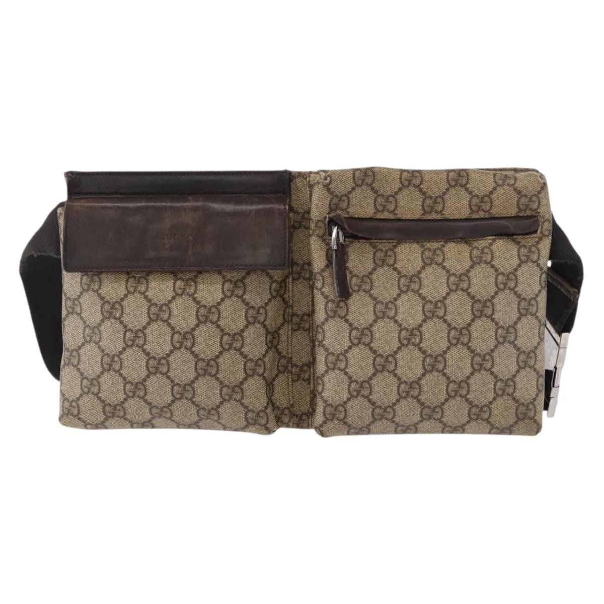 Gucci Gucci Vintage Double Belt Bag GG Canvas with Leather Size ONE SIZE - 15 Thumbnail