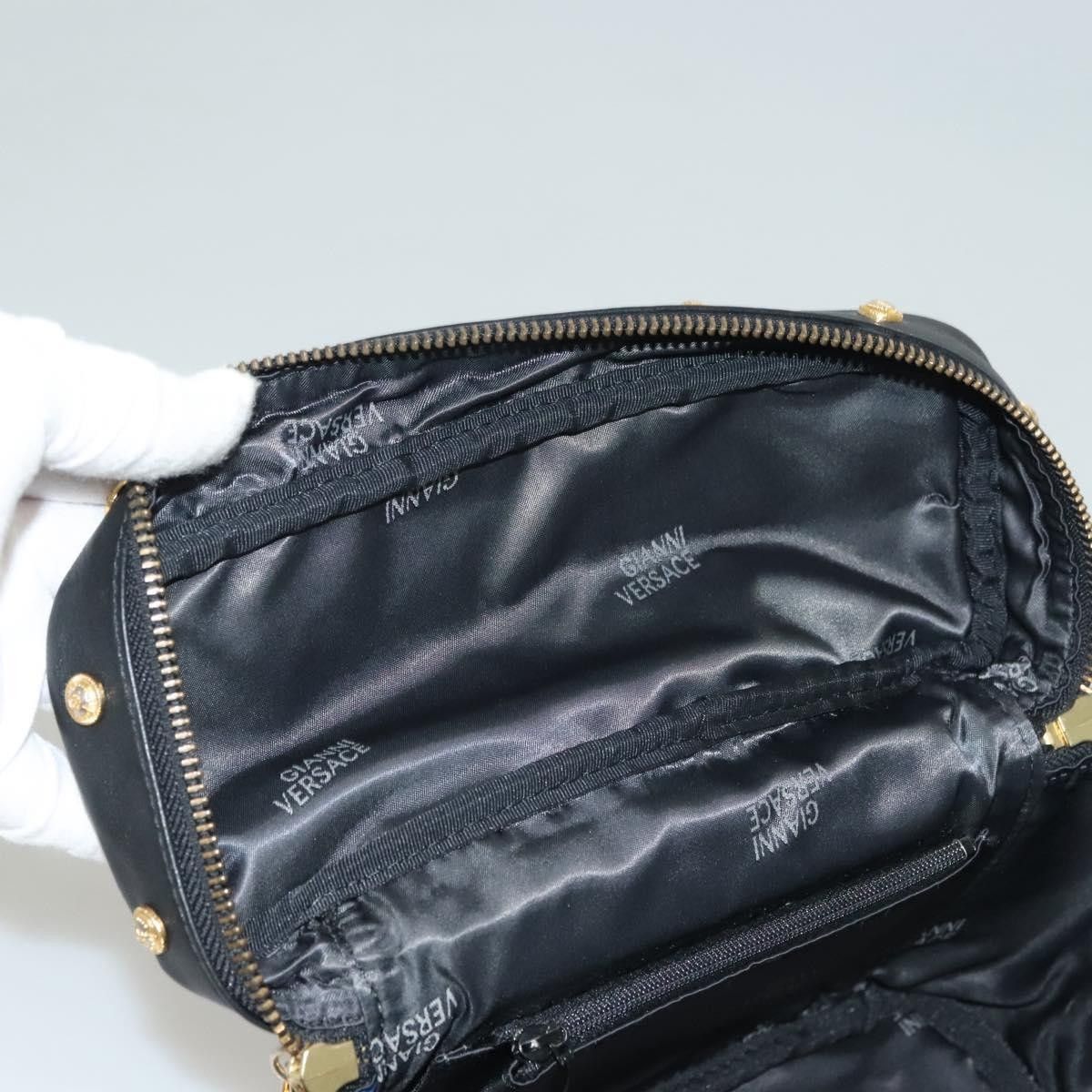 Versace Versace Vanity Hand Bag Canvas and Leather Size ONE SIZE - 19 Thumbnail