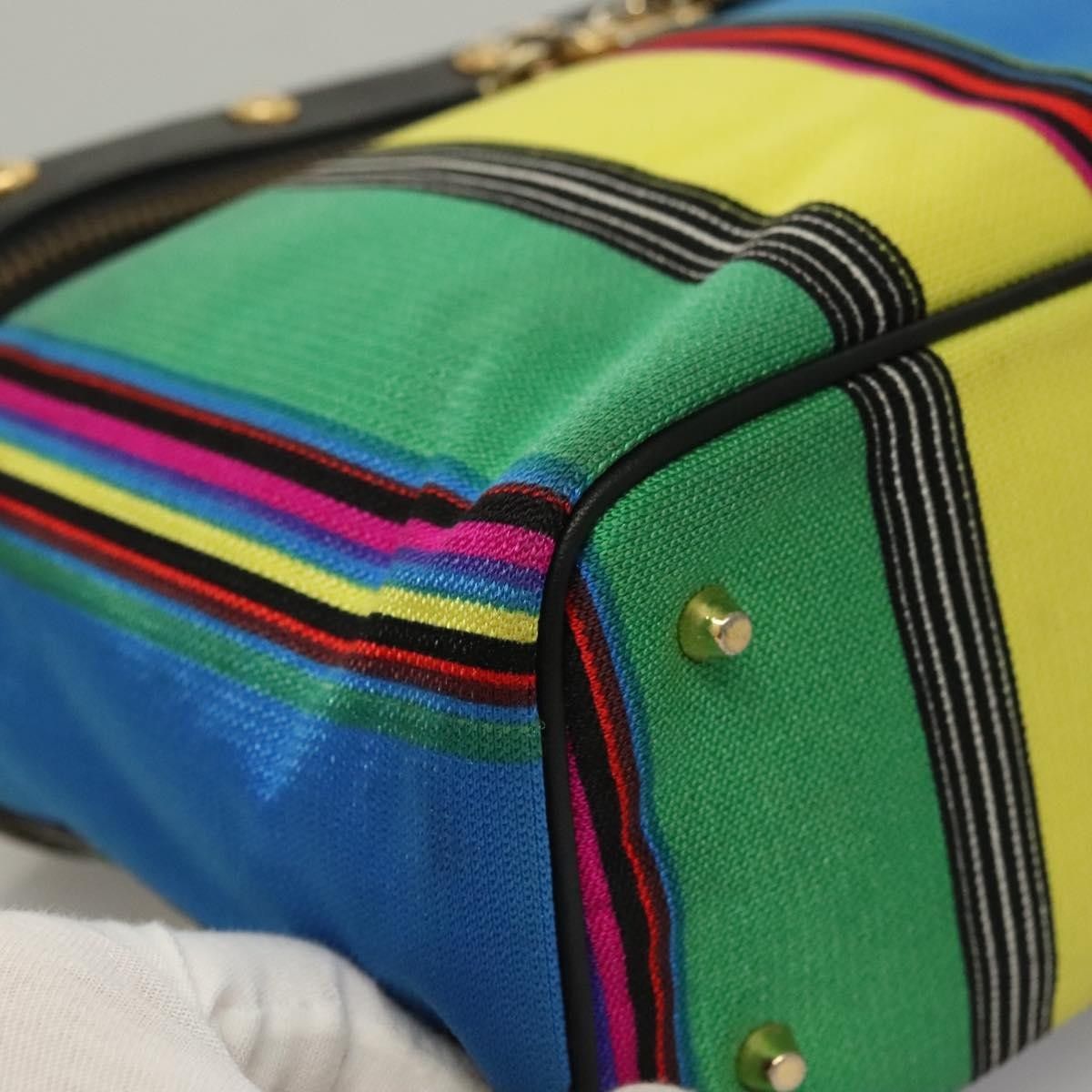 Versace Versace Vanity Hand Bag Canvas and Leather Size ONE SIZE - 10 Thumbnail