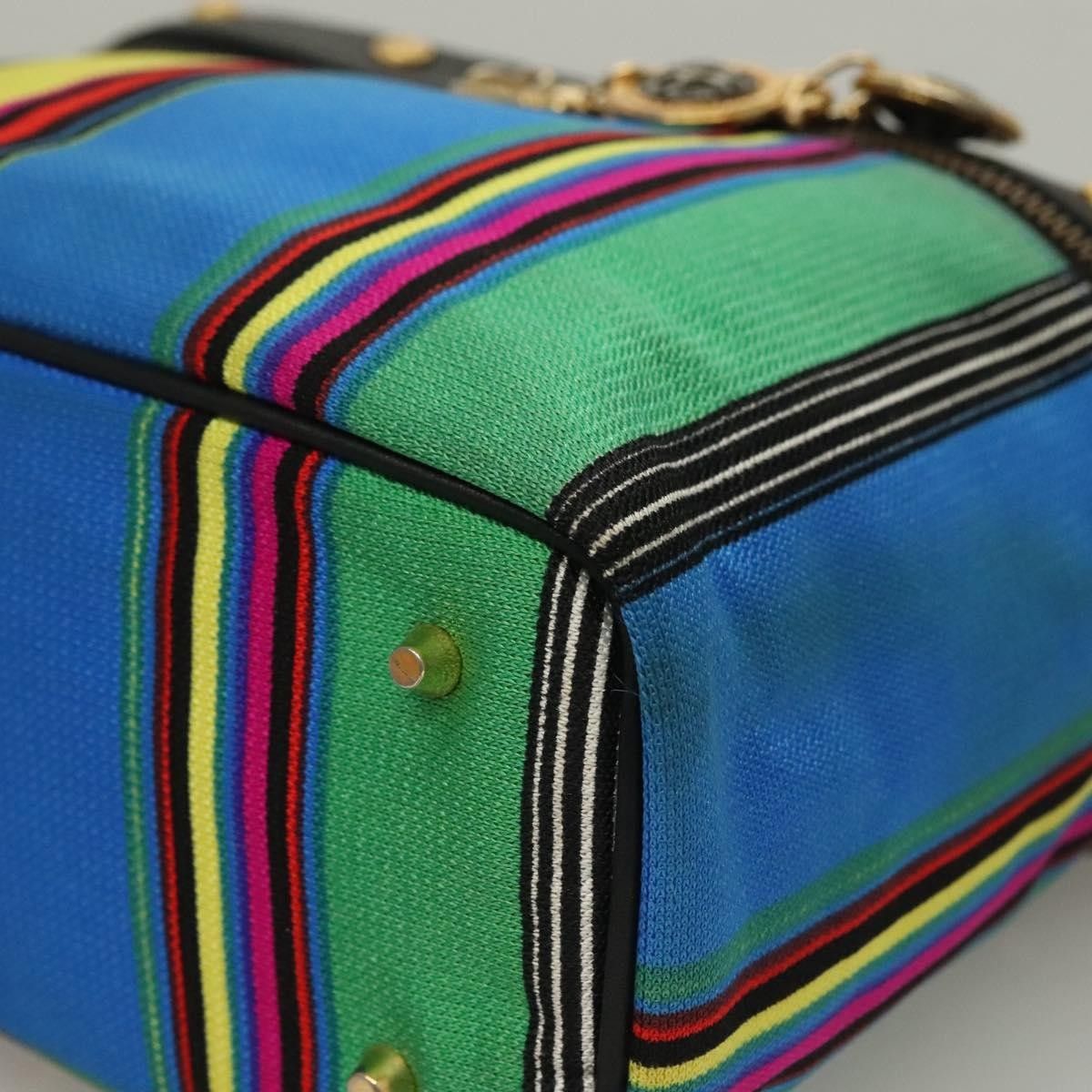 Versace Versace Vanity Hand Bag Canvas and Leather Size ONE SIZE - 9 Thumbnail