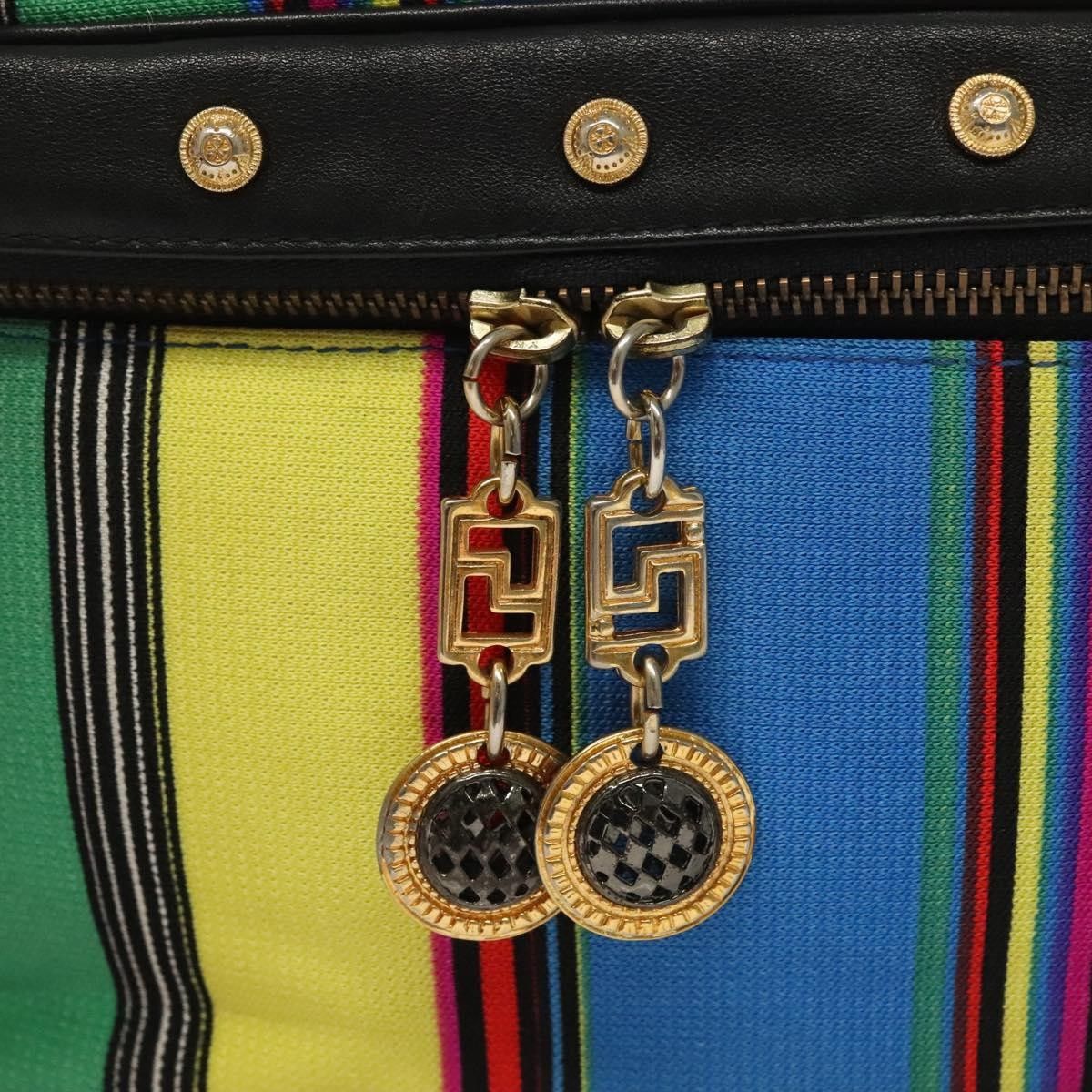 Versace Versace Vanity Hand Bag Canvas and Leather Size ONE SIZE - 12 Thumbnail