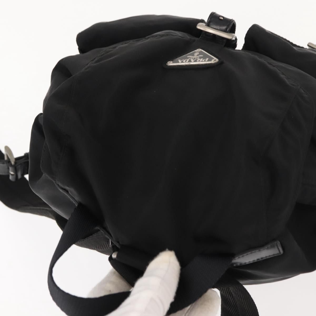 Prada Prada Vela Double Front Pocket Backpack Tessuto with Saffiano Leather Size ONE SIZE - 7 Thumbnail