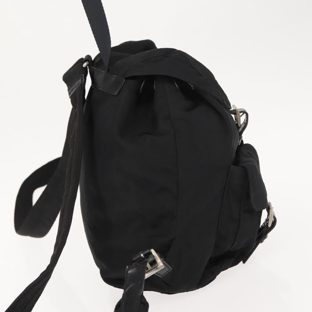 Prada Prada Vela Double Front Pocket Backpack Tessuto with Saffiano Leather Size ONE SIZE - 4 Thumbnail