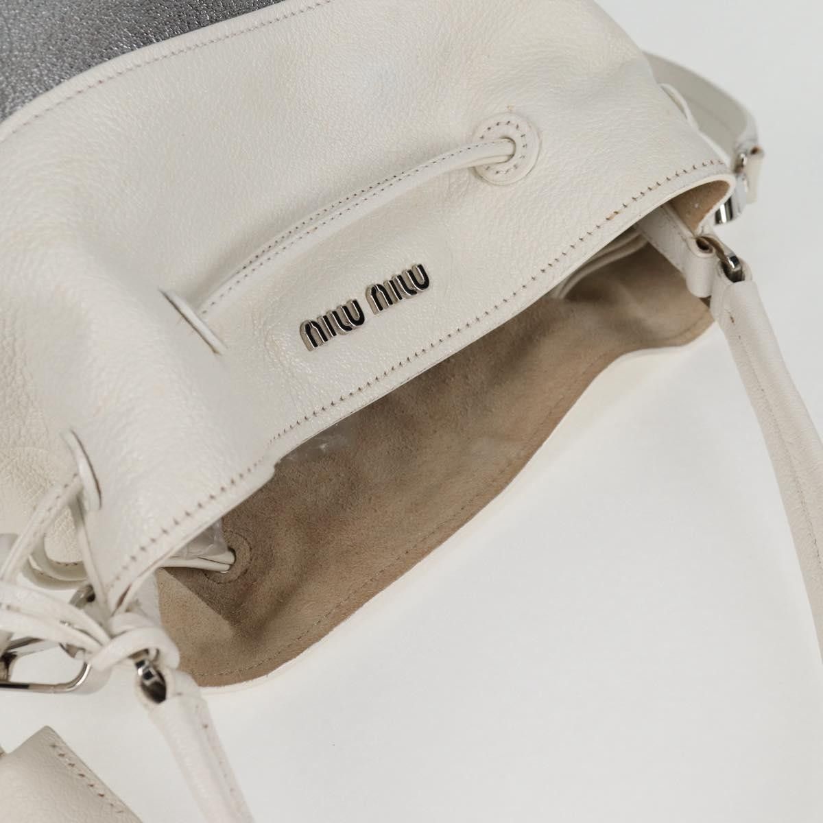 Miu Miu Miu Miu Drawstring Satchel Leather Size ONE SIZE - 18 Thumbnail