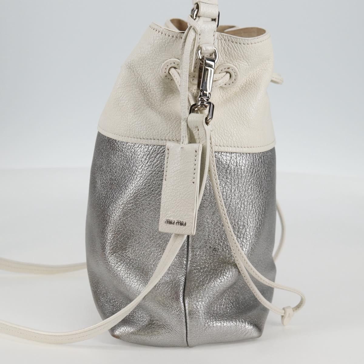 Miu Miu Miu Miu Drawstring Satchel Leather Size ONE SIZE - 3 Thumbnail