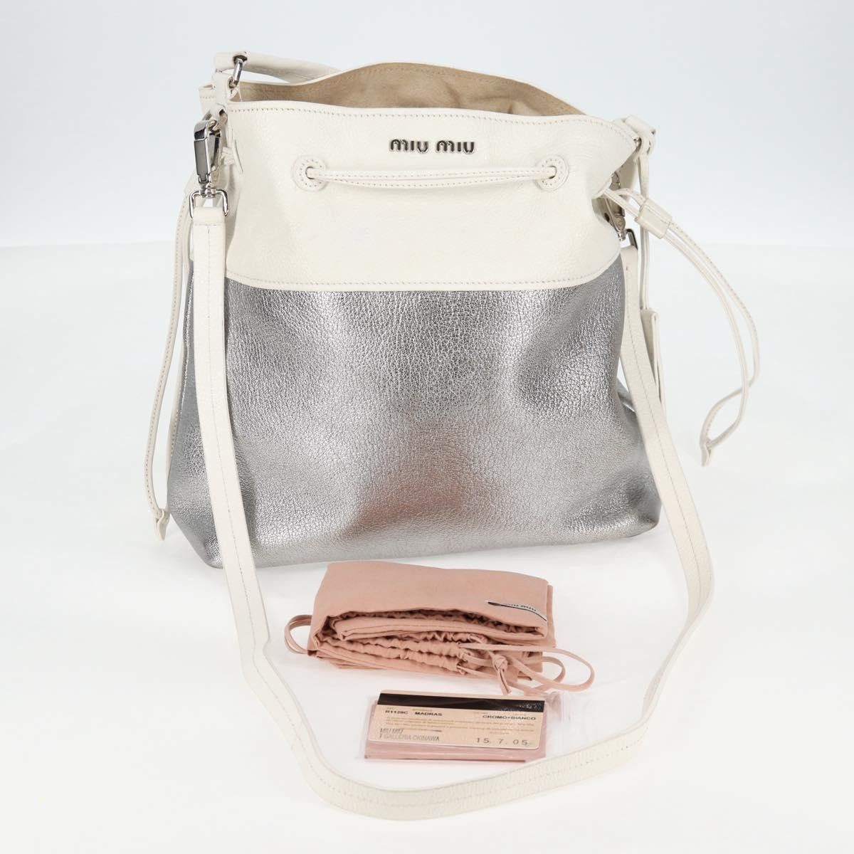 Miu Miu Miu Miu Drawstring Satchel Leather Size ONE SIZE - 15 Thumbnail