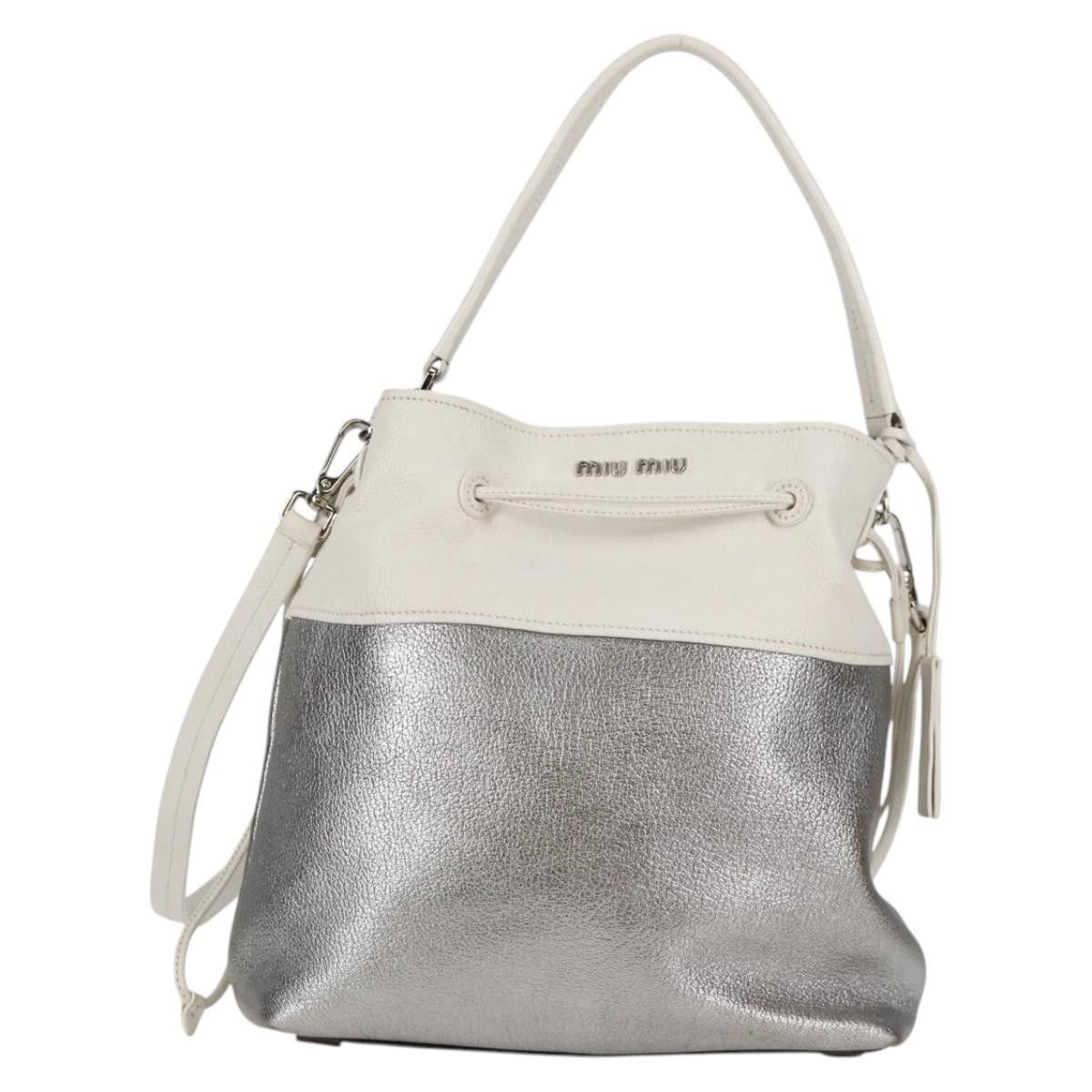 Miu Miu Miu Miu Drawstring Satchel Leather Size ONE SIZE - 24 Thumbnail