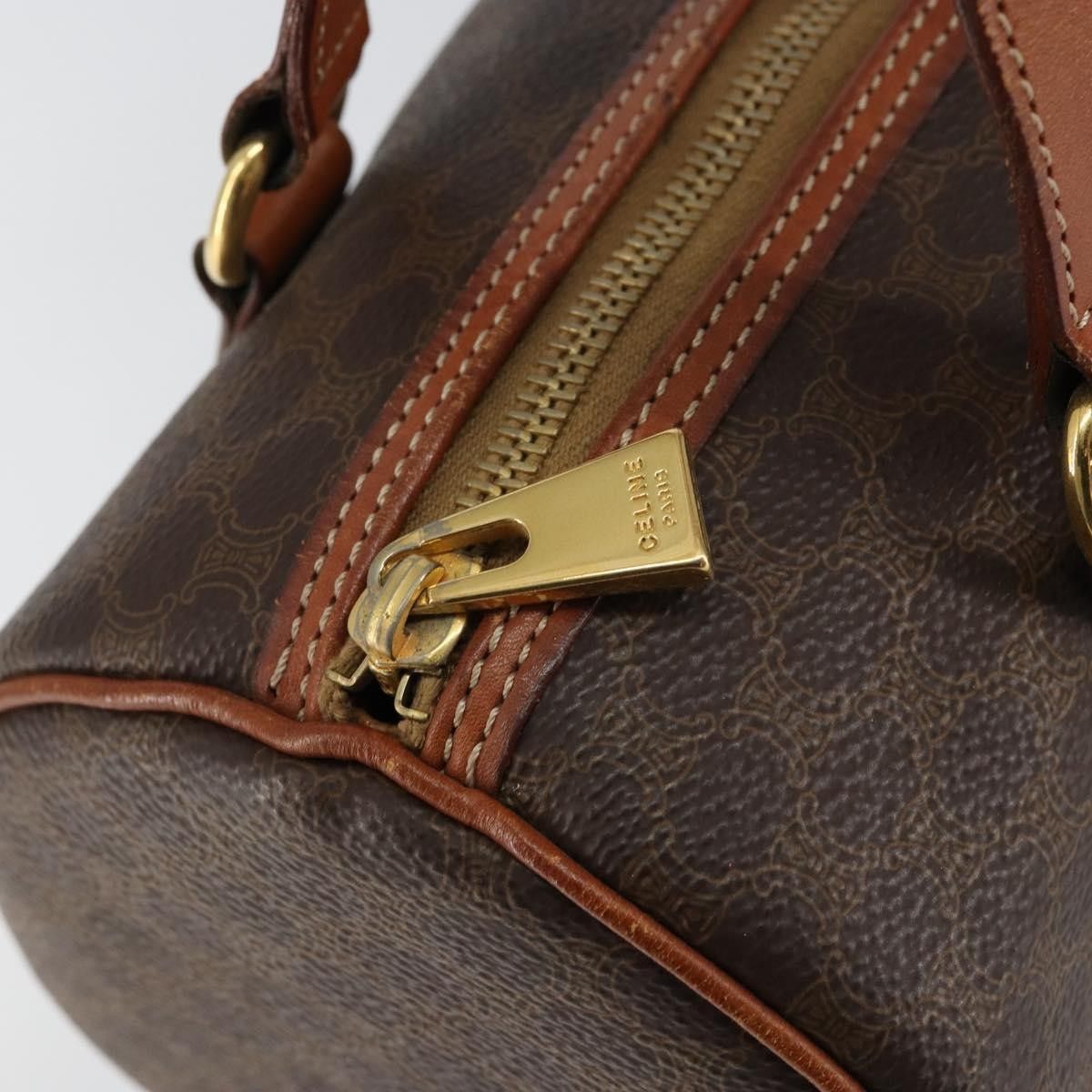 Celine Celine Vintage Macadam Handbag Canvas and Leather Size ONE SIZE - 13 Thumbnail