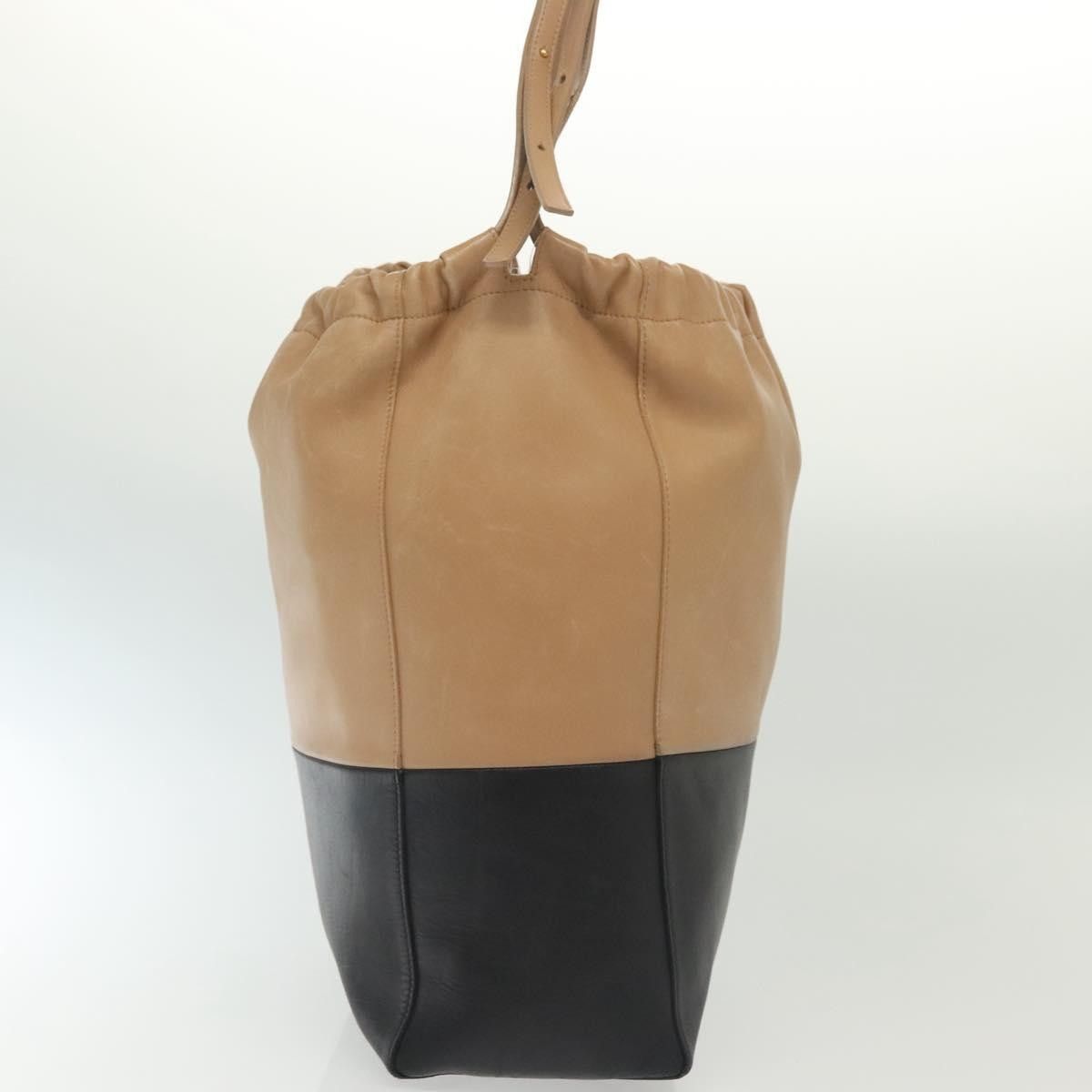 Celine Celine Bicolor Drawstring Cabas Tote Leather Size ONE SIZE - 4 Thumbnail
