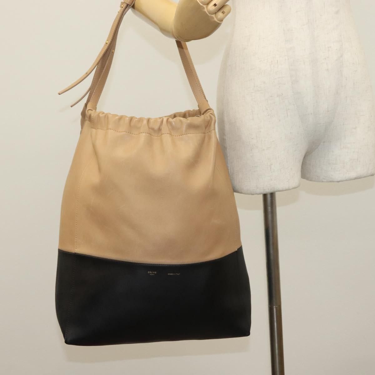 Celine Celine Bicolor Drawstring Cabas Tote Leather Size ONE SIZE - 13 Thumbnail