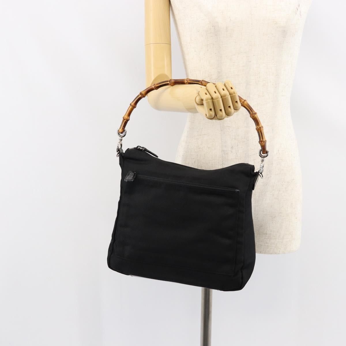Gucci Gucci Vintage Bamboo Handle Nylon Size ONE SIZE - 14 Thumbnail