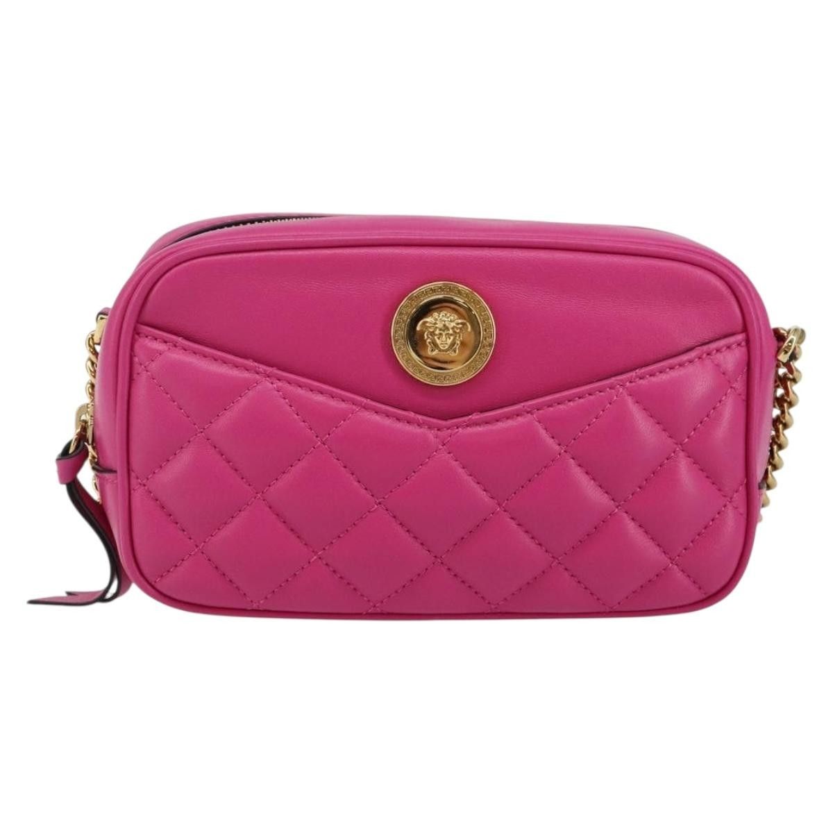 Versace Versace Medusa Icon Front Slip Pocket Camera Bag Quilted Leather Size ONE SIZE - 19 Thumbnail
