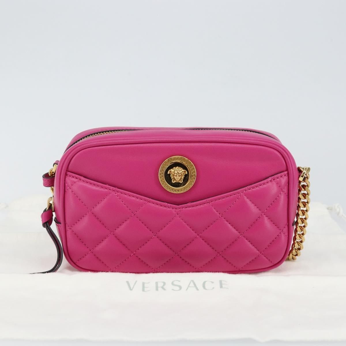 Versace Versace Medusa Icon Front Slip Pocket Camera Bag Quilted Leather Size ONE SIZE - 18 Thumbnail