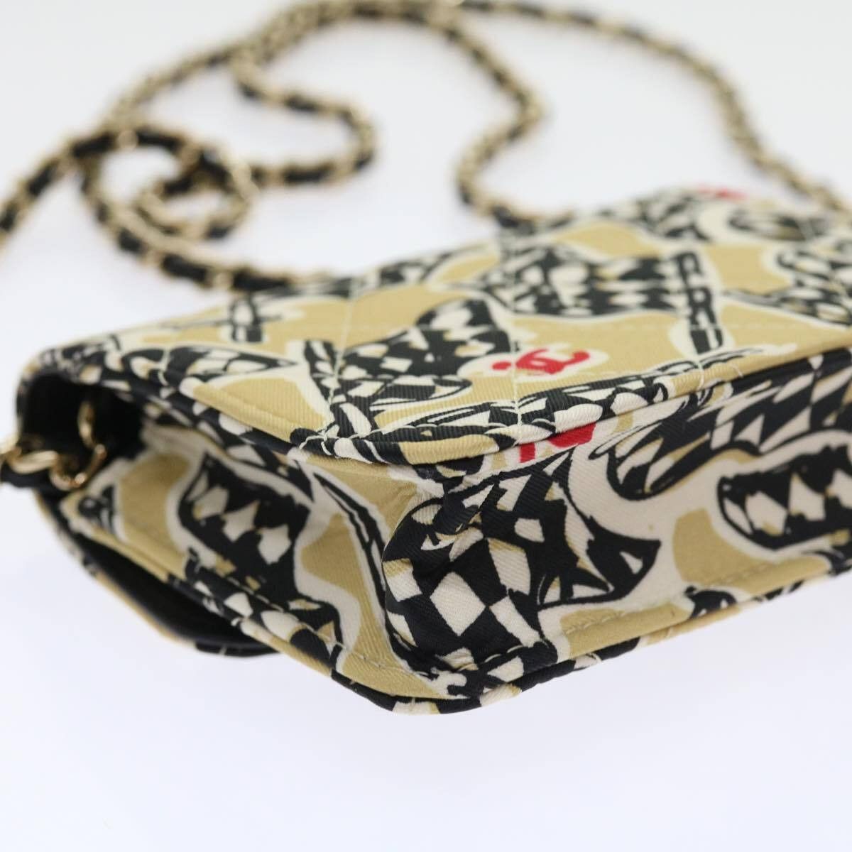 Chanel Chanel Flap Card Holder on Chain Quilted Printed Canvas Size ONE SIZE - 10 Thumbnail