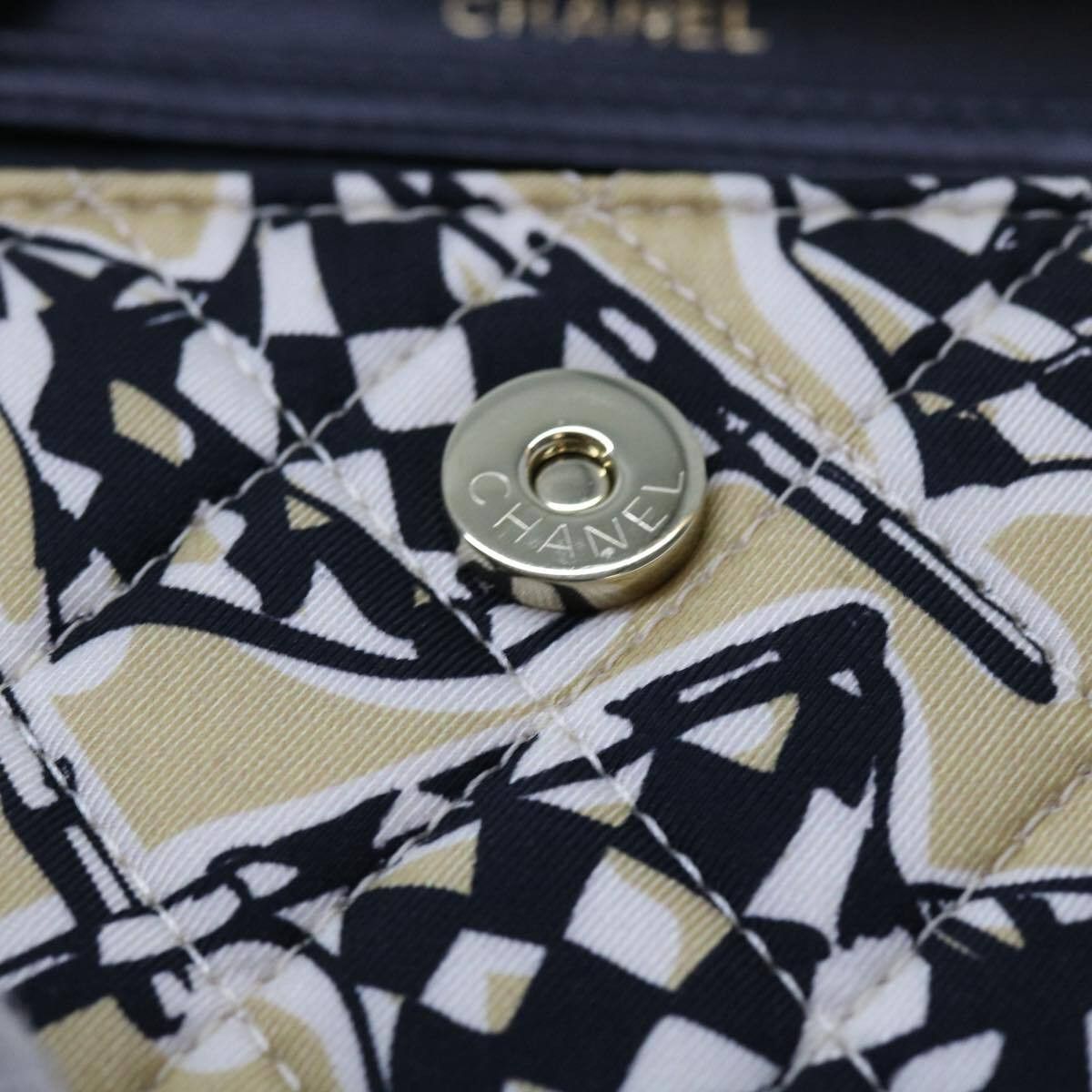 Chanel Chanel Flap Card Holder on Chain Quilted Printed Canvas Size ONE SIZE - 13 Thumbnail