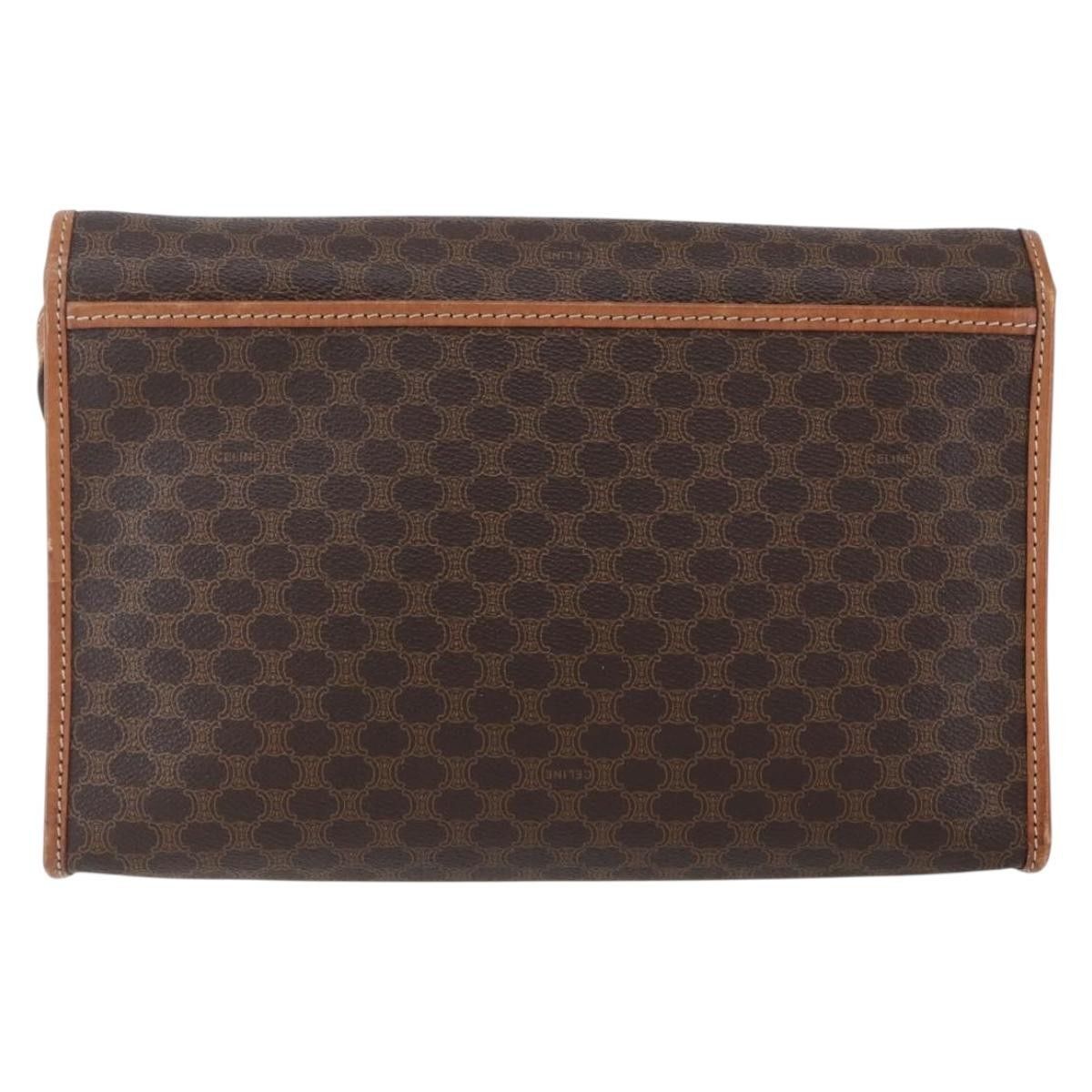 Celine Celine Vintage Macadam Shoulder Bag Canvas and Leather Size ONE SIZE - 2 Thumbnail