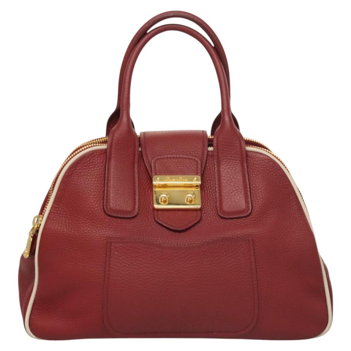 Miu Miu Miu Miu Front Pocket Convertible Satchel Leather Size ONE SIZE - 24 Thumbnail
