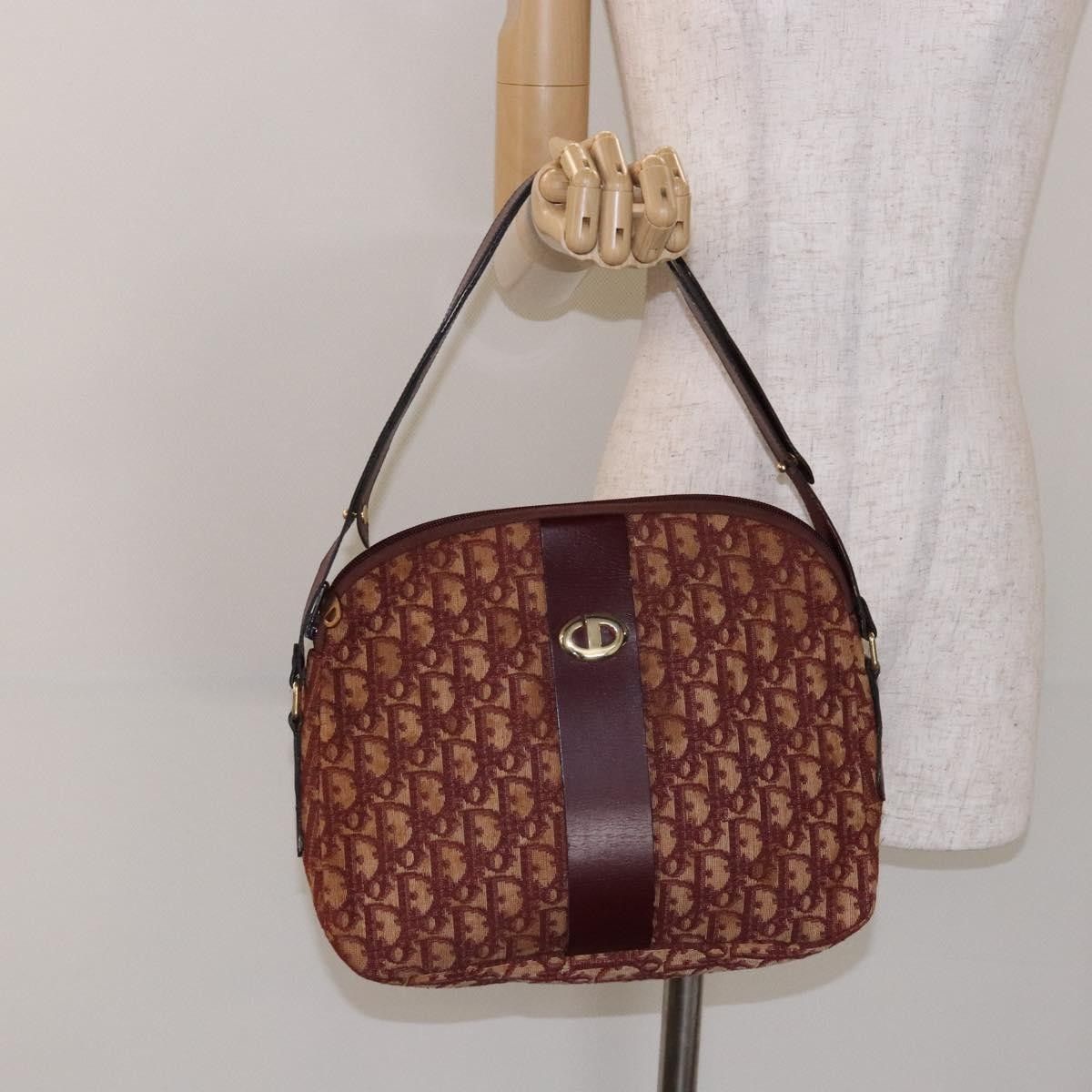 Dior Christian Dior Vintage Trotter Handbag Canvas Size ONE SIZE - 13 Thumbnail