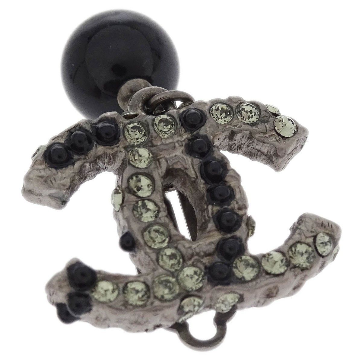 Chanel Chanel CC Clip-On Earrings Metal with Crystal Size ONE SIZE - 2 Thumbnail