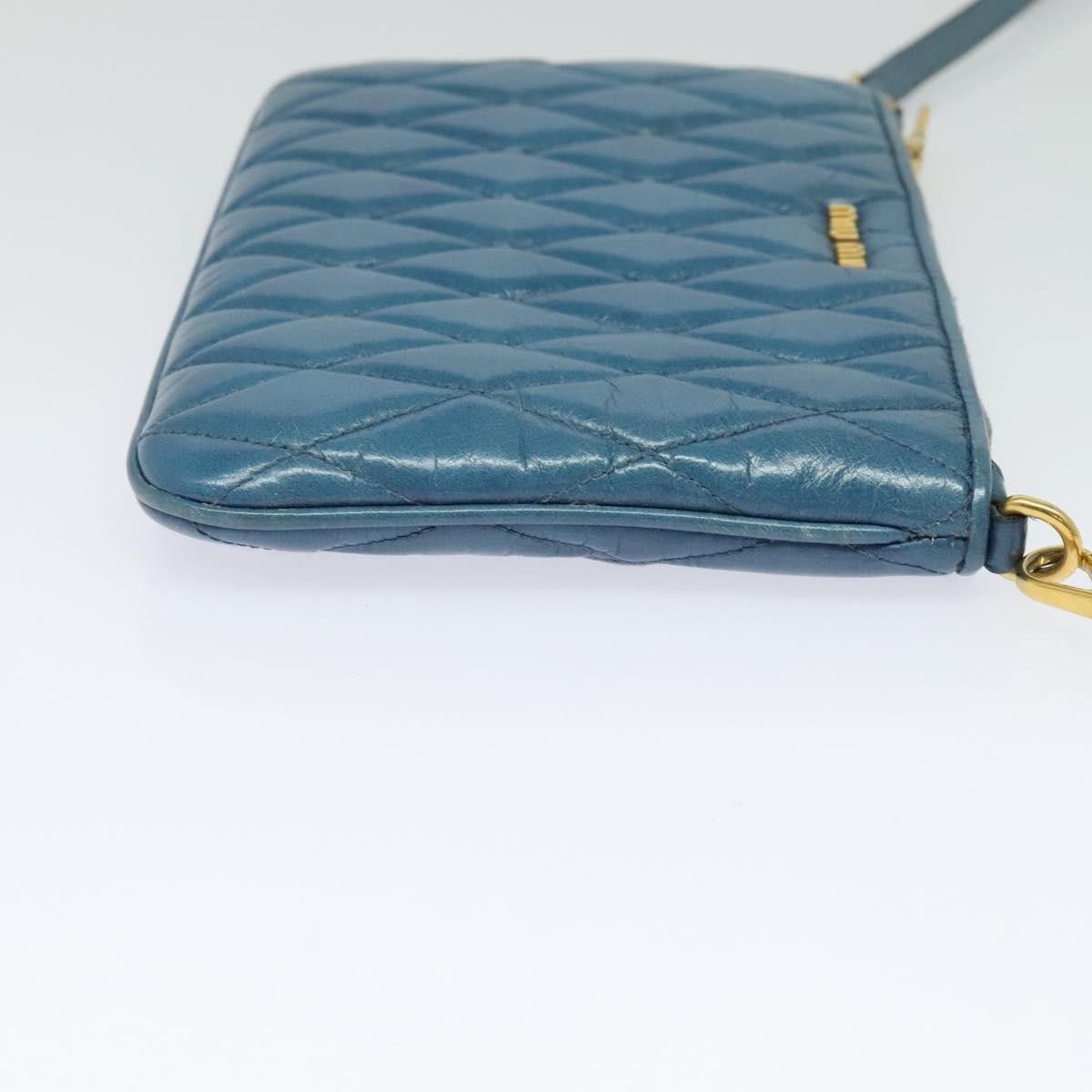 Miu Miu Miu Miu Zip Wristlet Pouch Matelasse Leather Size ONE SIZE - 4 Thumbnail