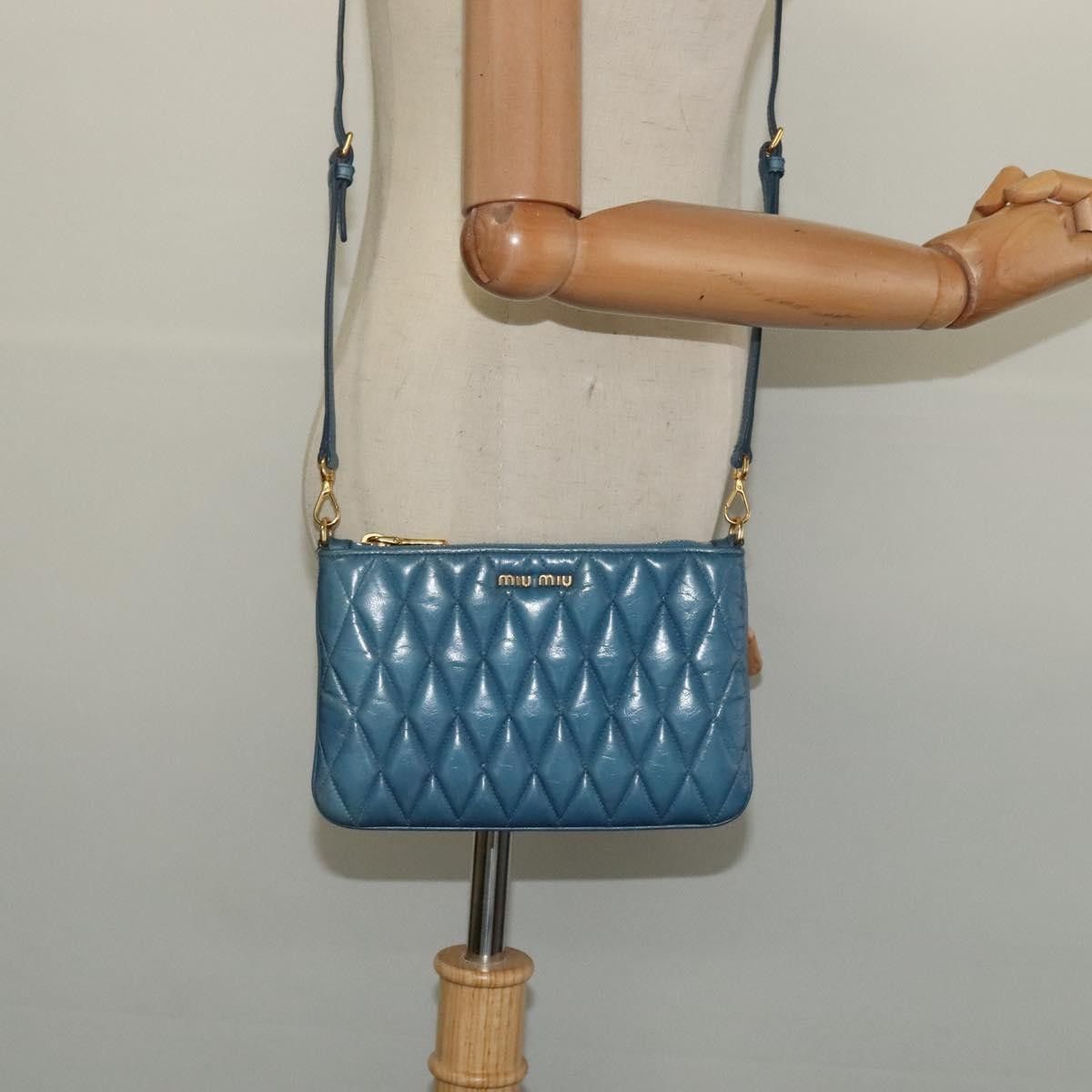 Miu Miu Miu Miu Zip Wristlet Pouch Matelasse Leather Size ONE SIZE - 15 Thumbnail