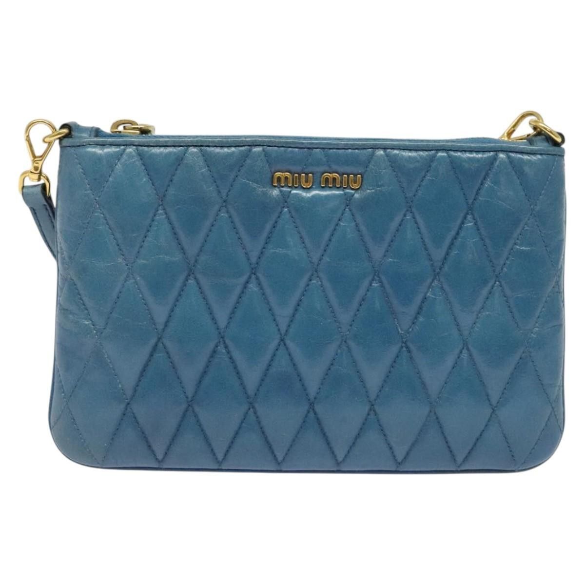 Miu Miu Miu Miu Zip Wristlet Pouch Matelasse Leather Size ONE SIZE - 21 Thumbnail
