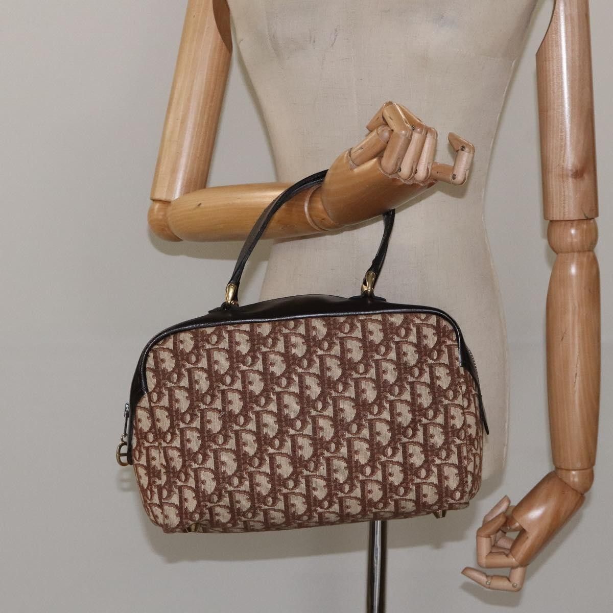Dior Christian Dior Vintage Trotter Handbag Canvas Size ONE SIZE - 13 Thumbnail