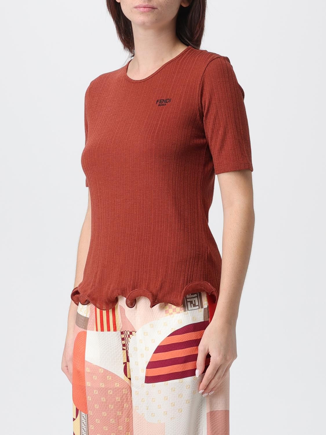 Fendi Fendi T-Shirt Woman Red Size M / US 6-8 / IT 42-44 - 4 Thumbnail