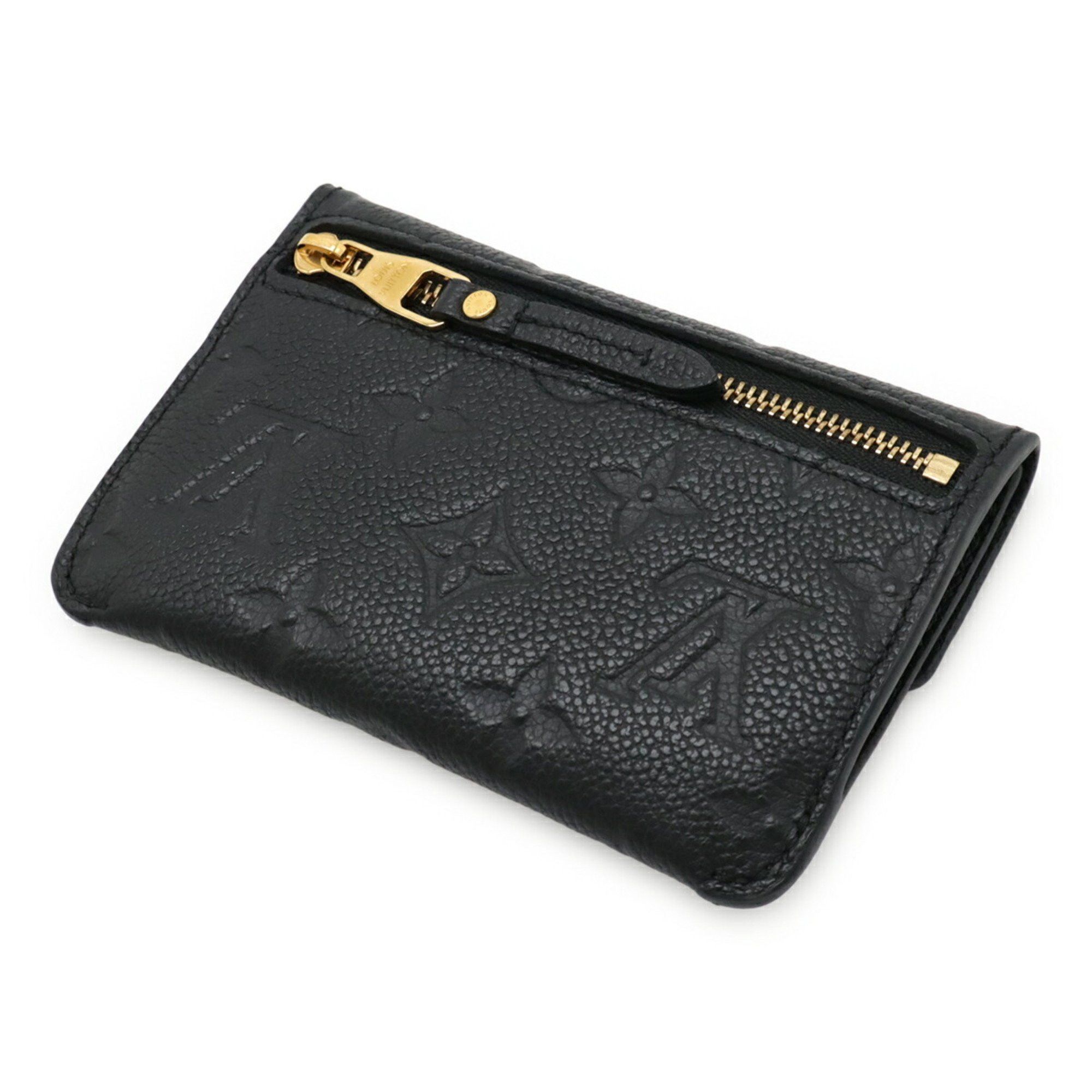 Louis Vuitton LOUIS VUITTON Monogram Empreinte Pochette Clé Coin Case Wallet Purse Noir Black M60633 Size ONE SIZE - 3 Thumbnail