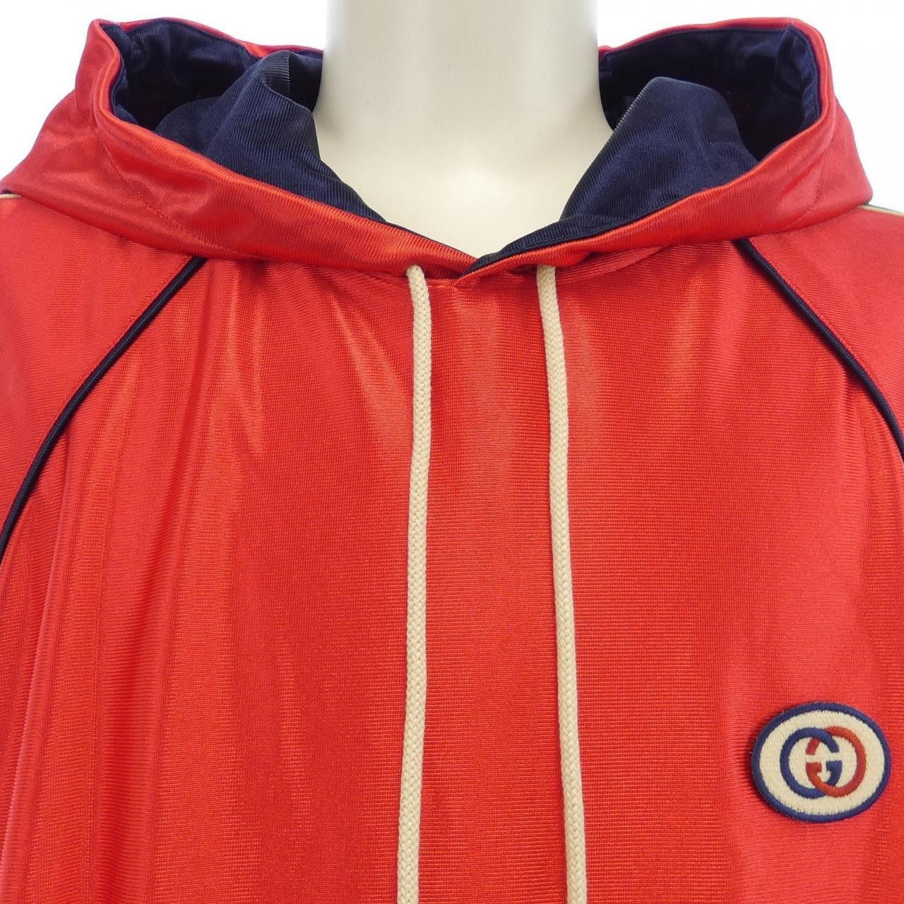 Gucci Gucci Gucci Logo Patch Shiny Jersey Hoodie Cotton Sweatshirts & Hoodies 653373 XJDI9 DUTY FREE for USA Size ONE SIZE - 6 Thumbnail