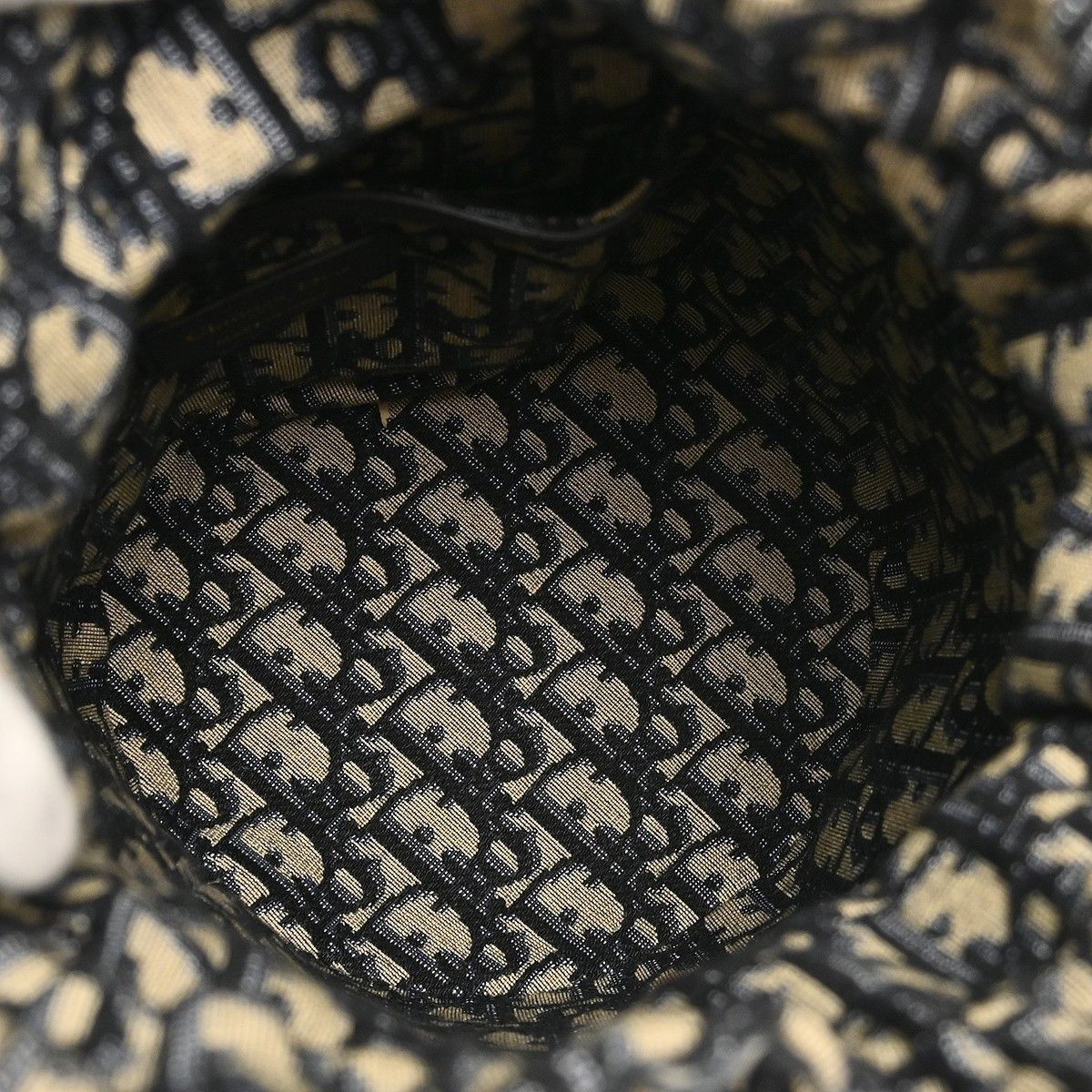 Dior Christian Dior Drawstring Bucket Bag Wicker with Oblique Canvas Size ONE SIZE - 3 Thumbnail