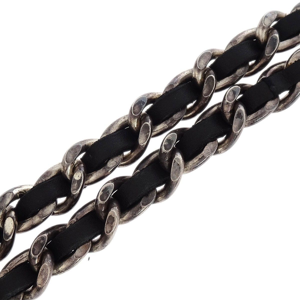 Chanel Chanel Vintage CC Chain Belt Metal and Leather Size ONE SIZE - 2 Thumbnail