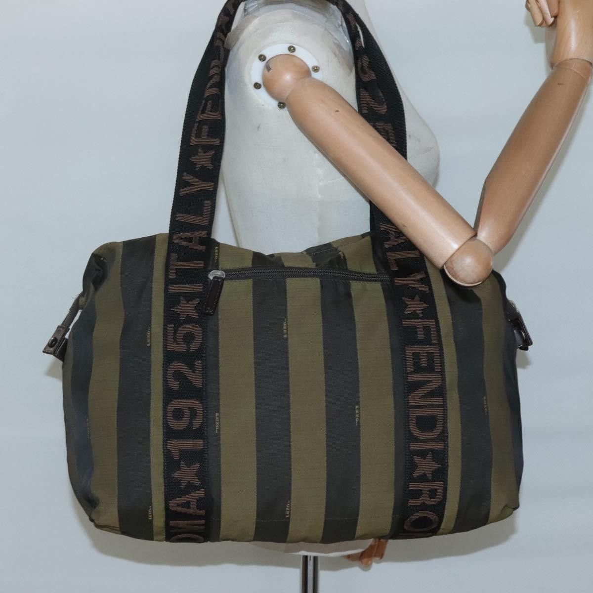 Fendi Fendi Vintage Logo Pequin Weekender Bag Canvas Size ONE SIZE - 14 Thumbnail