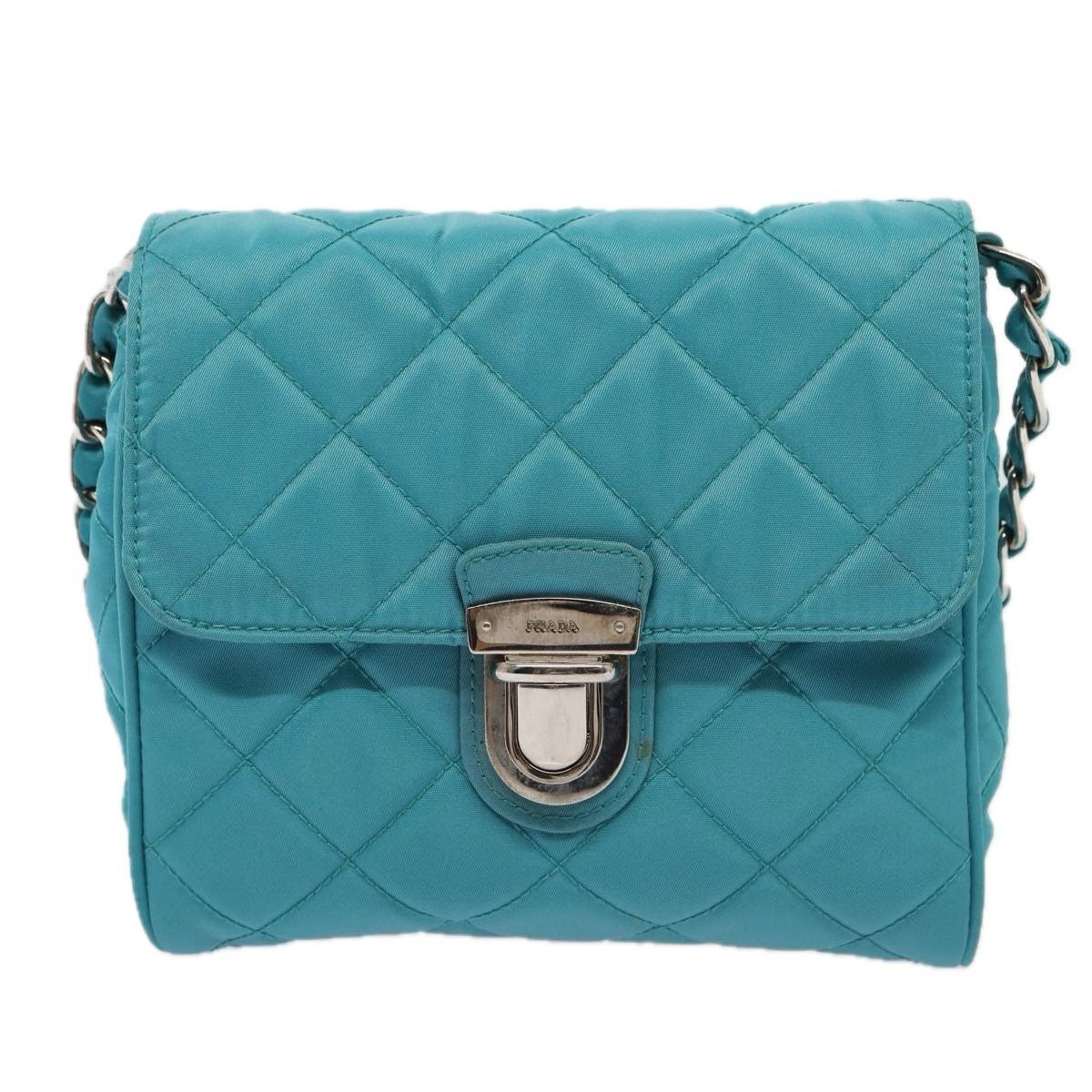 Prada Prada Pushlock Chain Flap Bag Nylon Size ONE SIZE - 17 Thumbnail
