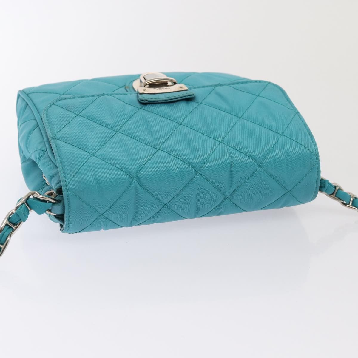 Prada Prada Pushlock Chain Flap Bag Nylon Size ONE SIZE - 19 Thumbnail