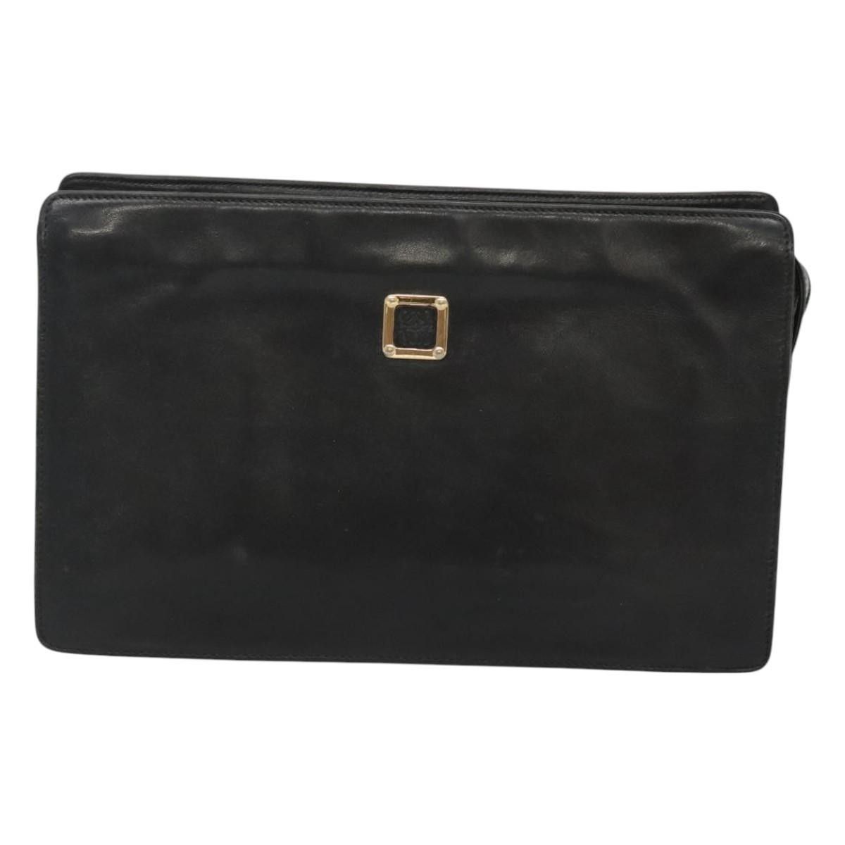 Loewe Loewe Anagram Clutch Bag Leather Size ONE SIZE - 16 Thumbnail